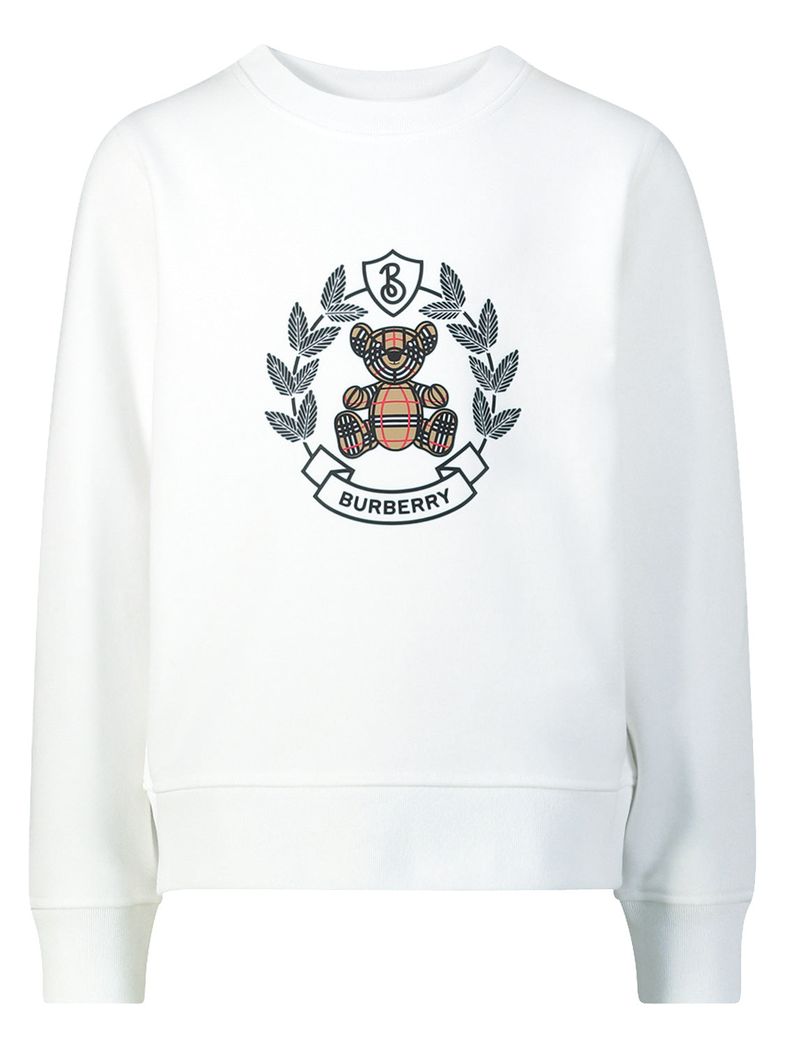 Burberry Kids Sweatshirt Crest White in White 6808825836-1.jpg | NICKIS.com