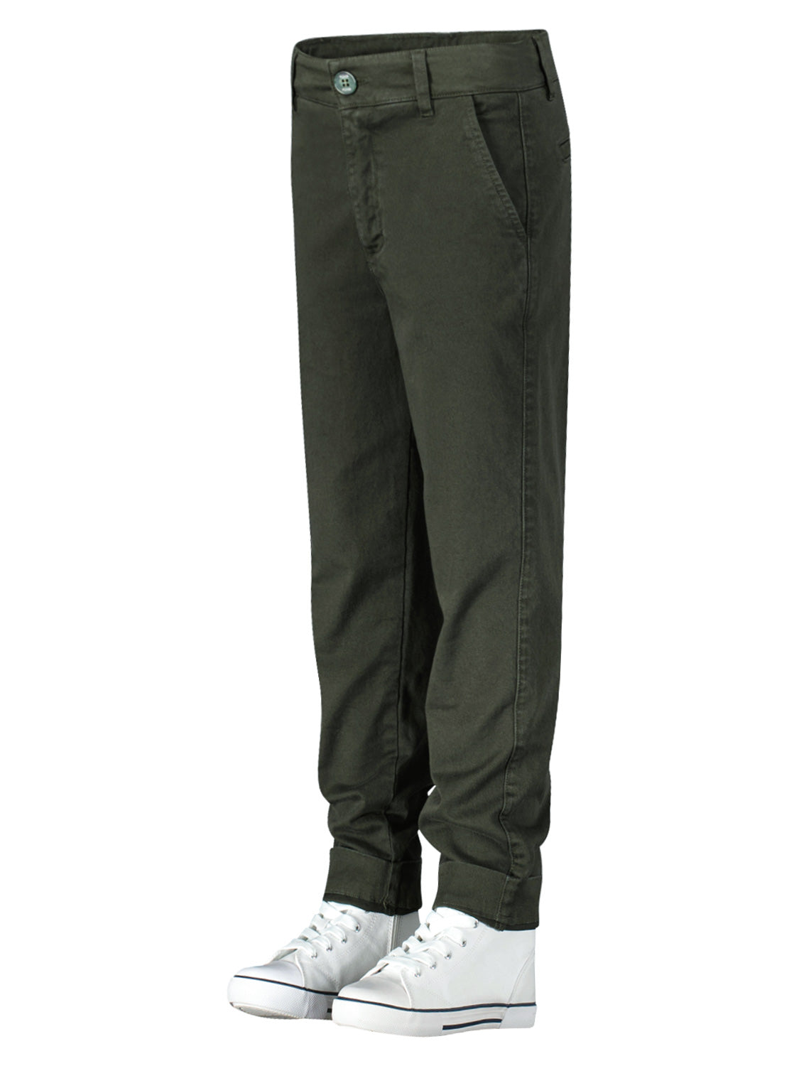 PLEASE - THE TROUSERS Kids Chinos Olive Green in Olive Green 6808853354-3.jpg | NICKIS.com