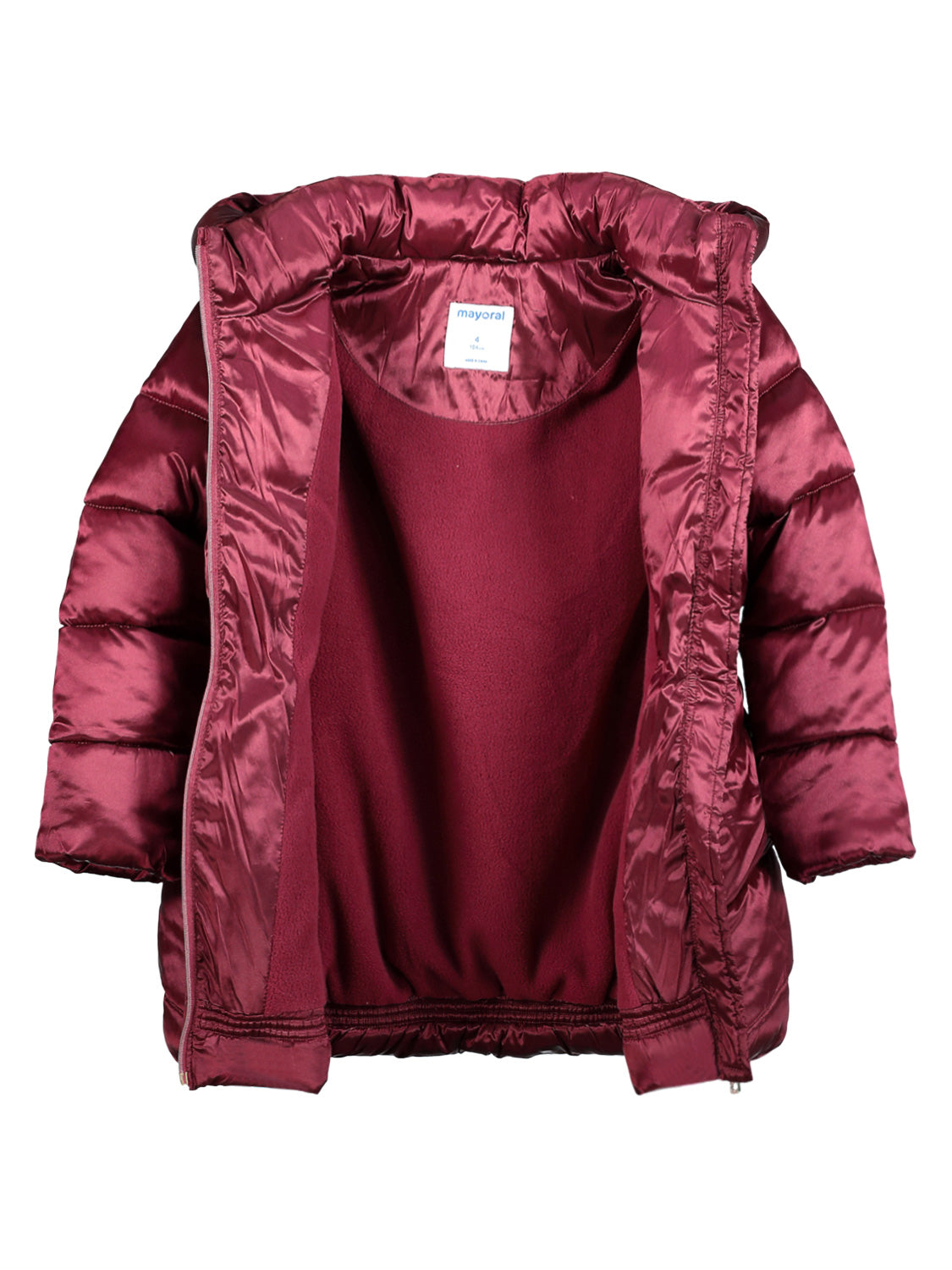 Mayoral Kids Winter coat Burgundy in Burgundy 6808862071-5.jpg | NICKIS.com