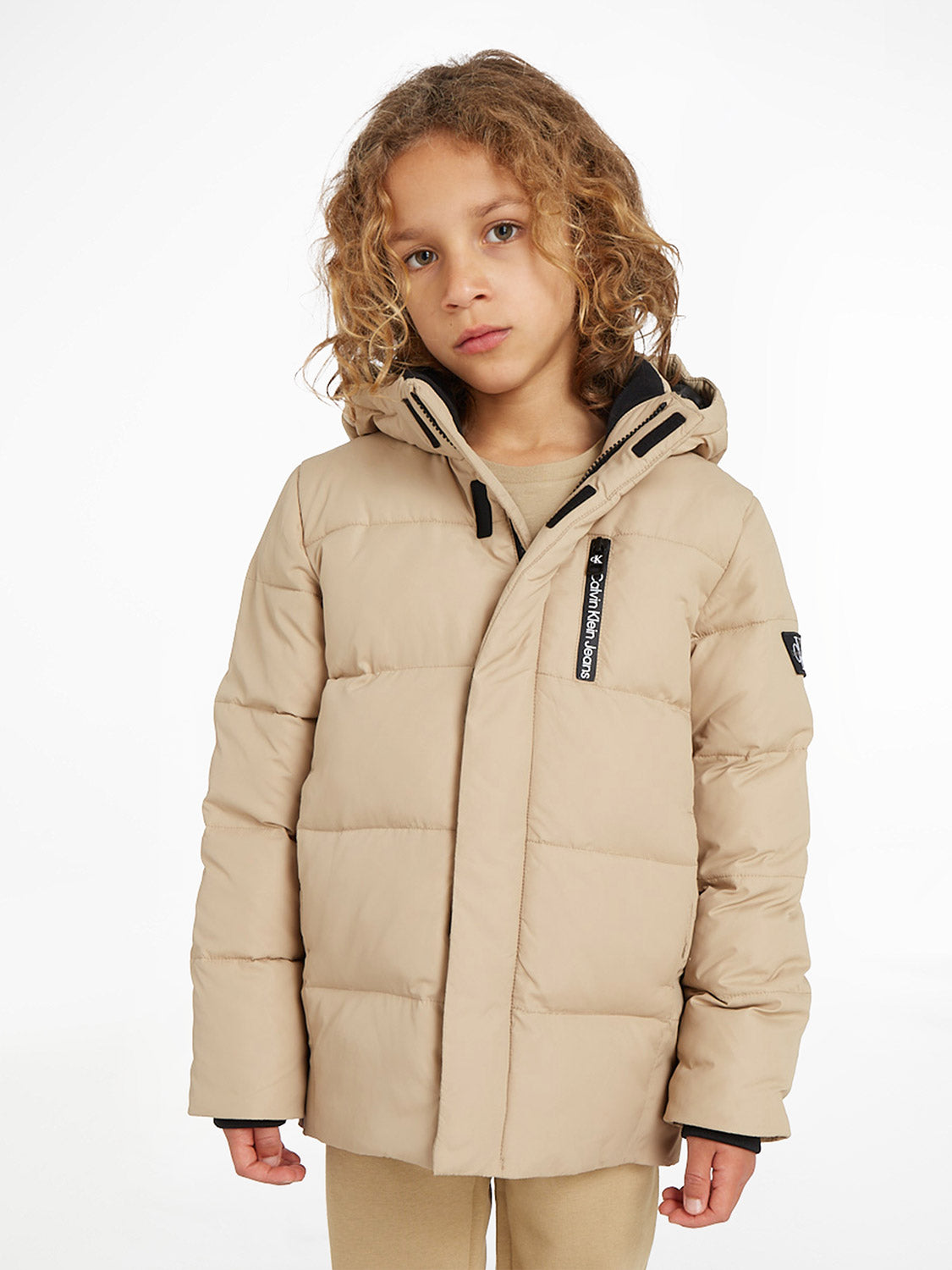 Calvin Klein Kids winter jacket ESSENTIAL Beige in Beige 6808873674-2.jpg | NICKIS.com