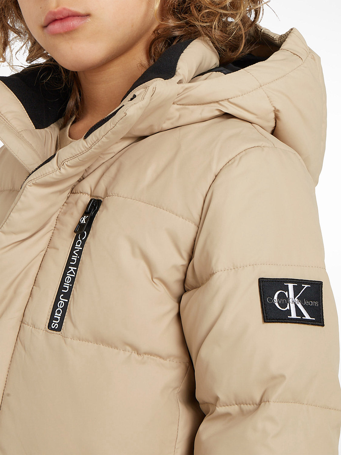 Calvin klein beige jacket deals