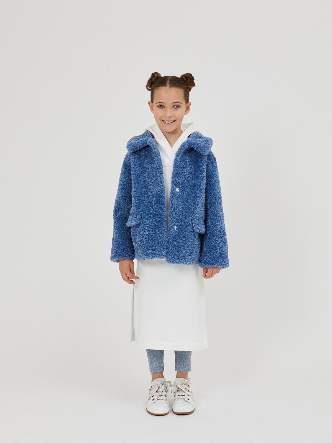 Monnalisa Kids jacket Blue in Blue 6808922208-2.jpg | NICKIS.com