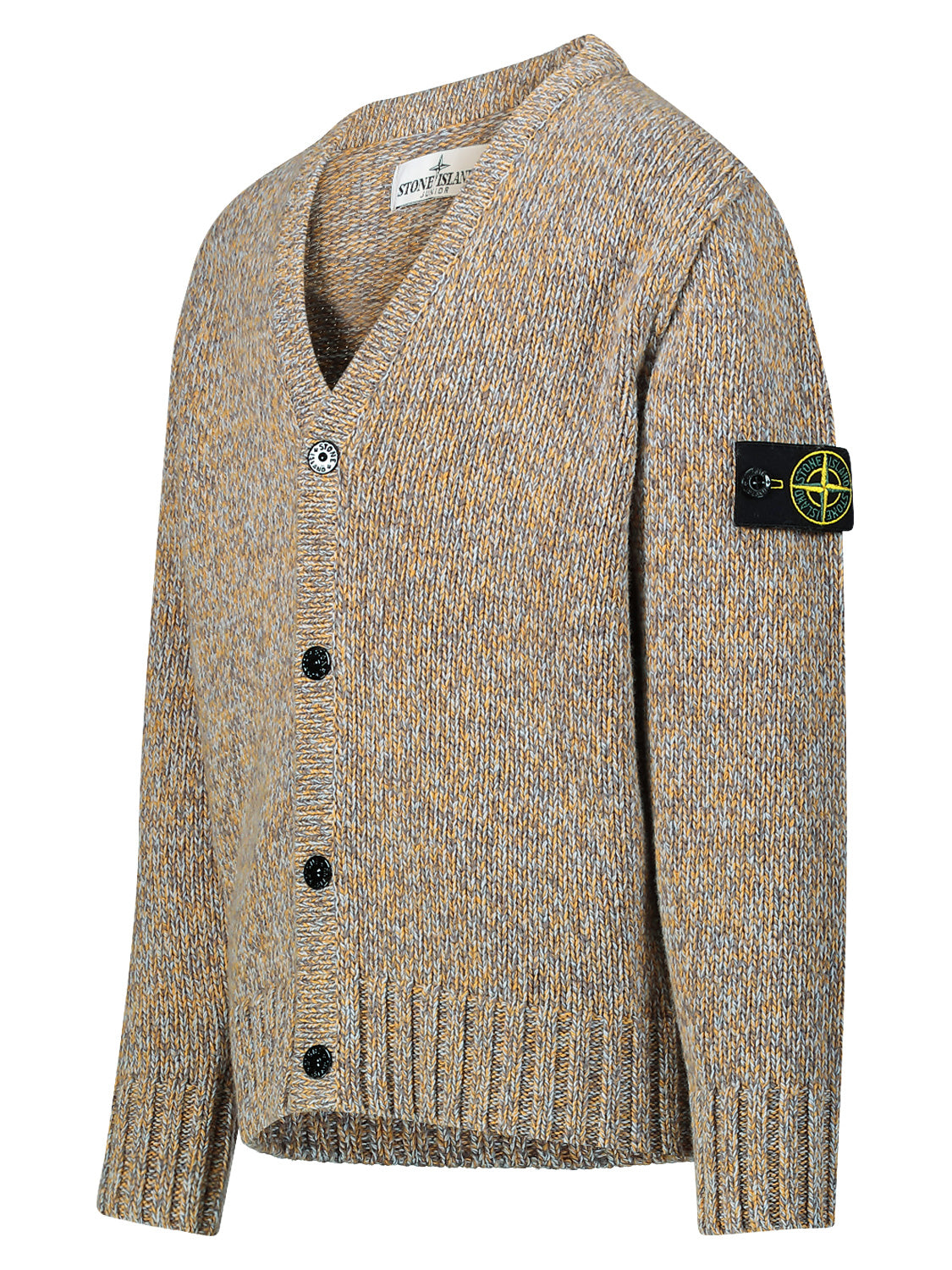 STONE ISLAND JUNIOR Kids cardigan Beige in Beige 6809016931-4.jpg | NICKIS.com