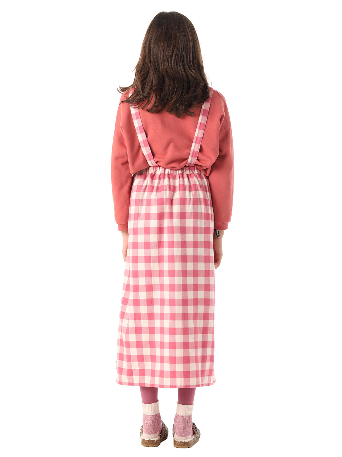 Piupiuchick Kids Dungaree dress Fuchsia in Fuchsia 6809123930-3.jpg | NICKIS.com