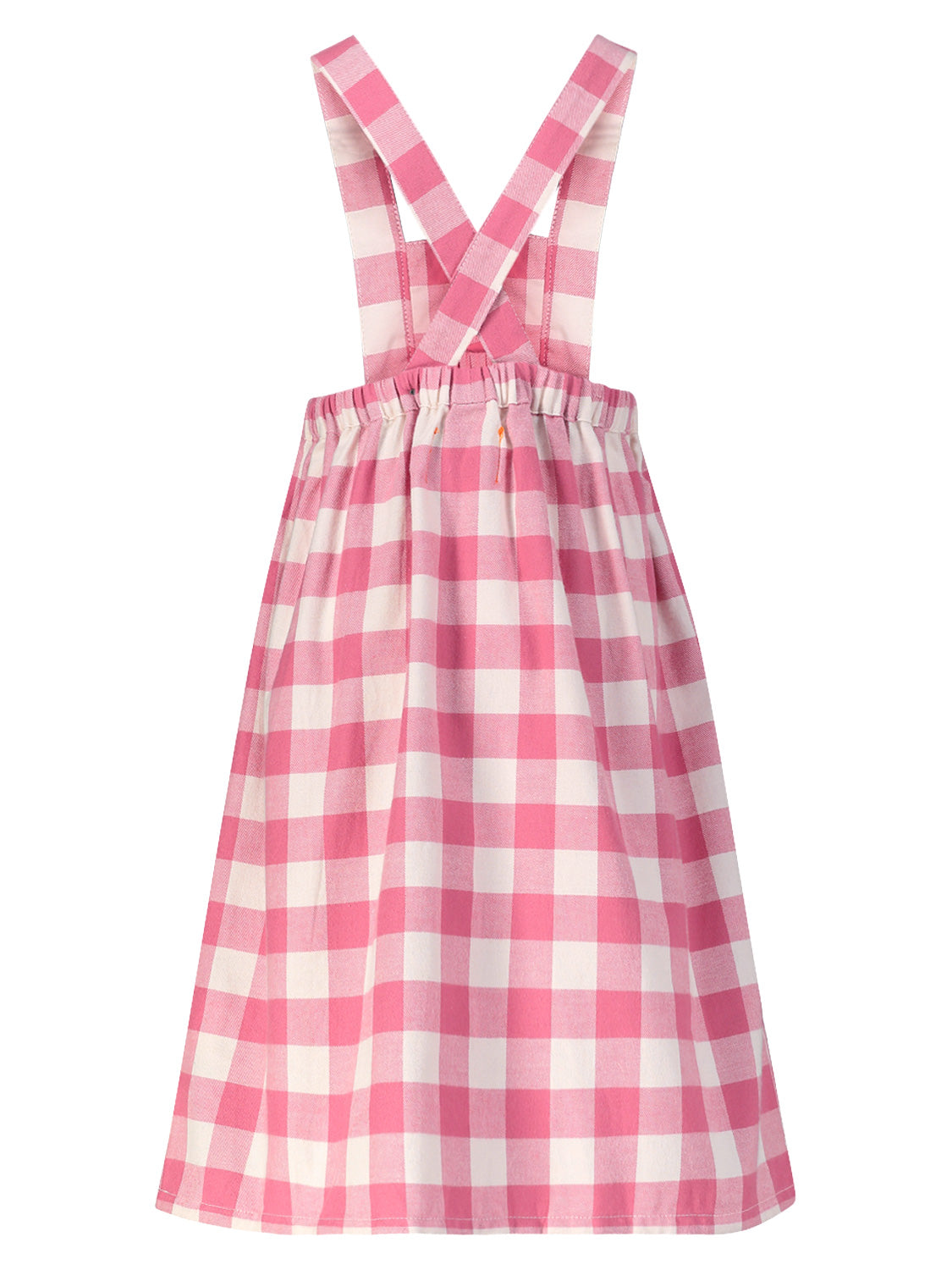 Piupiuchick Kids Dungaree dress Fuchsia in Fuchsia 6809123930-4.jpg | NICKIS.com