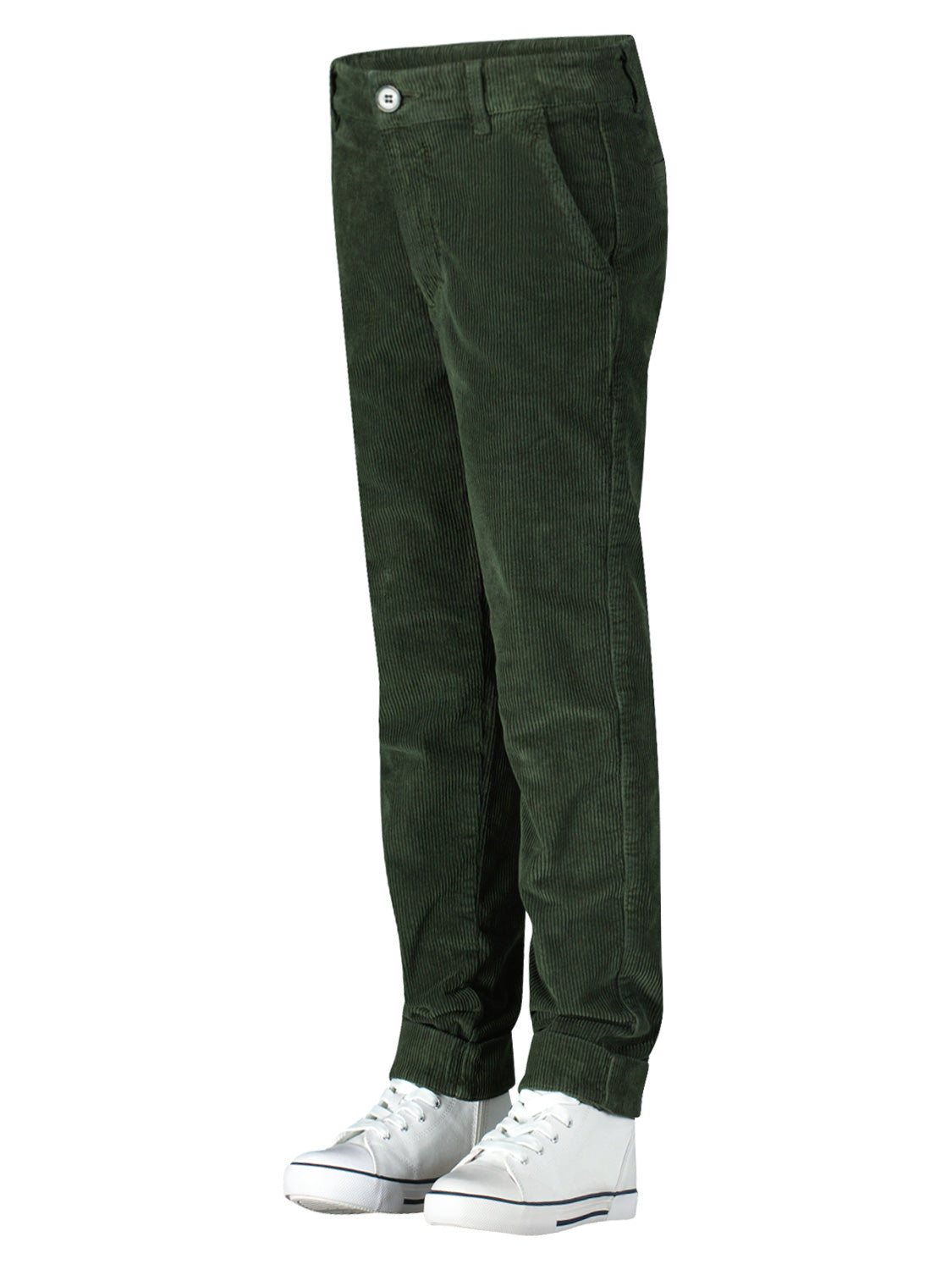 PLEASE - THE TROUSERS Kids Corduroy Trousers Olive Green in Olive Green 6809679567-3.jpg | NICKIS.com