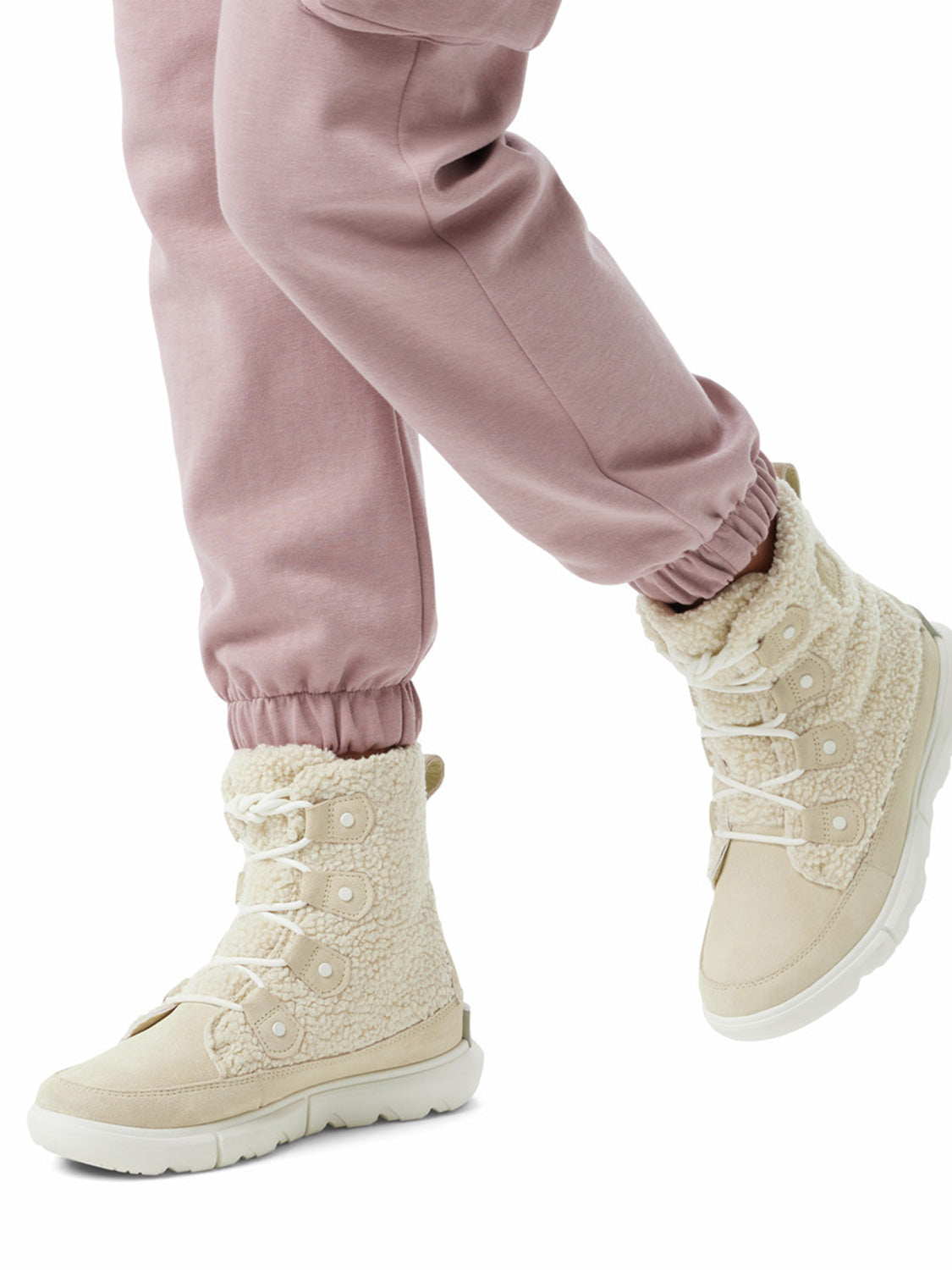 Sorel Kids Boots Explorer Next Joan Cozy Beige in Beige 6809714086-8.jpg | NICKIS.com