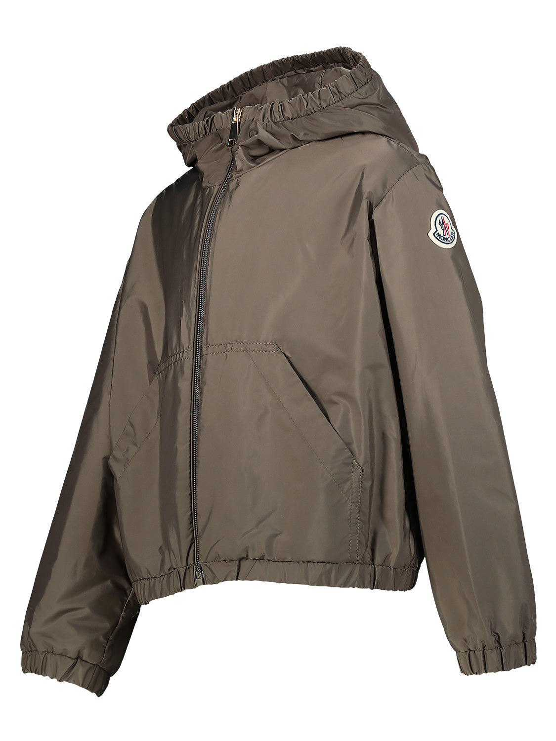 Moncler Enfant Kids Rain Jacket Prague Khaki in Khaki 6900000176-4.jpg | NICKIS.com