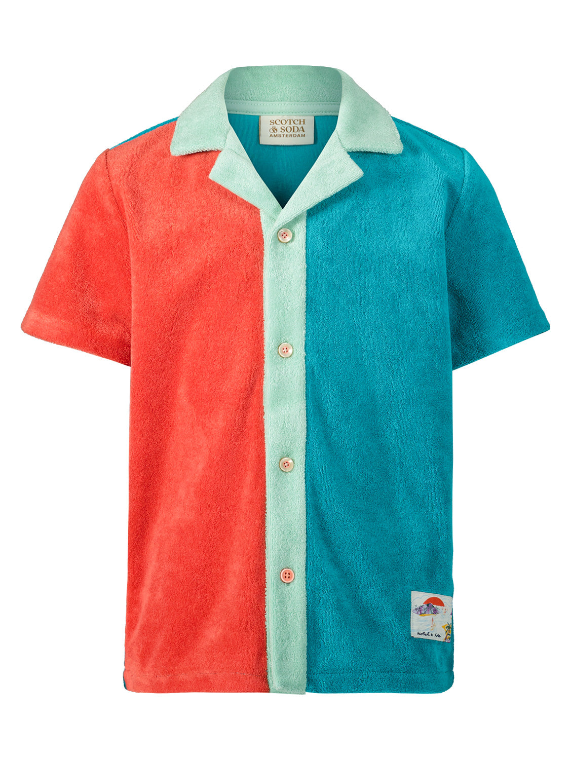 Scotch & Soda Kids shirt Blue in Blue 6900027388-1.jpg | NICKIS.com