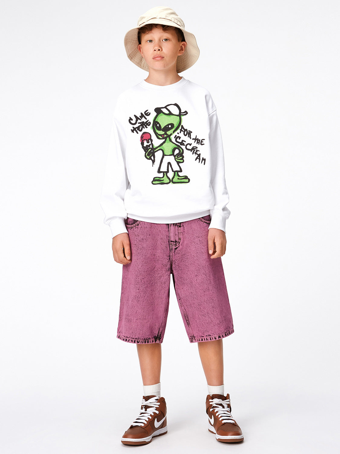 Molo Kids Sweatshirt Monti White in White 6900084419-2.jpg | NICKIS.com