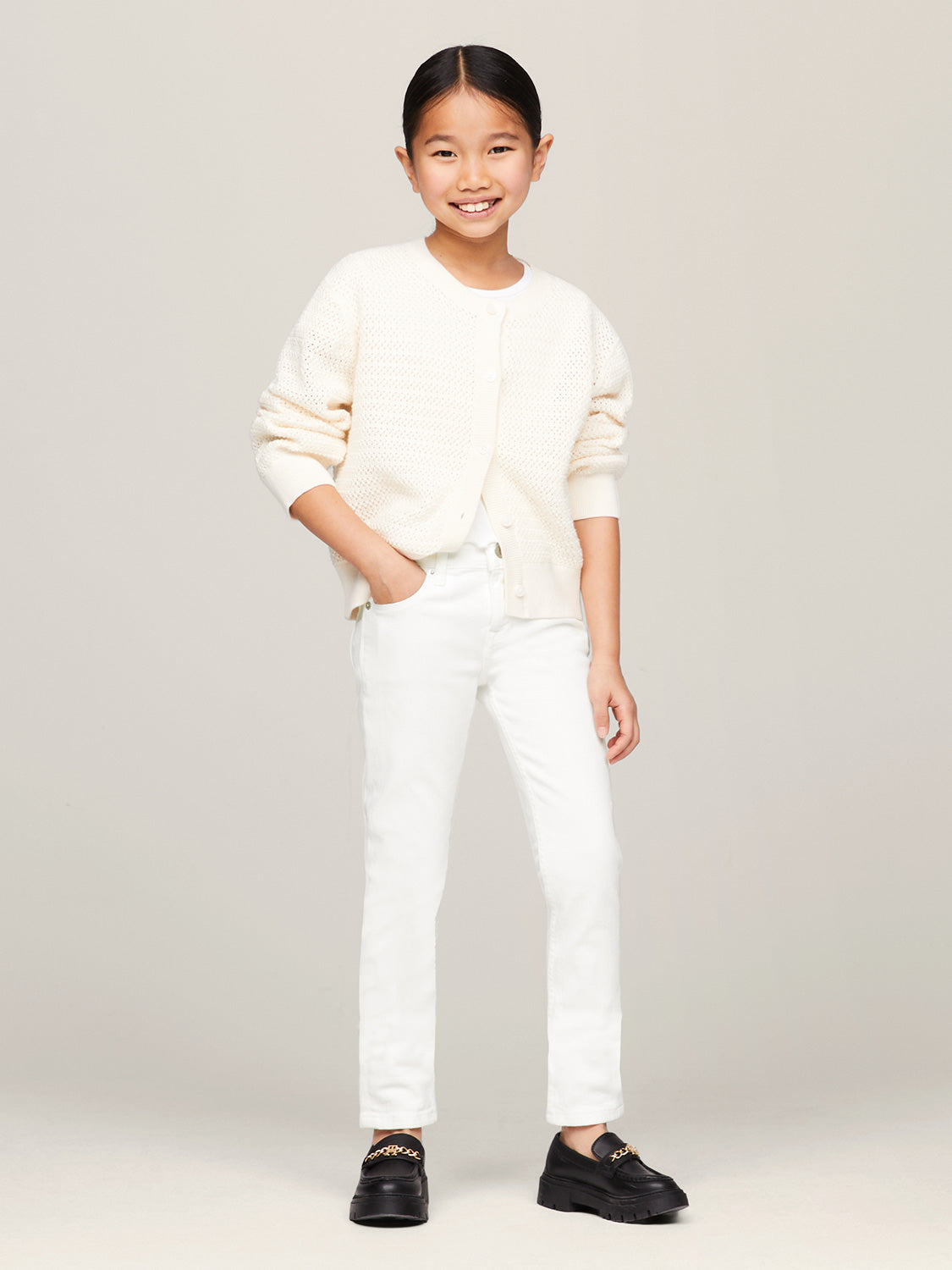 Tommy Hilfiger Kids jeans Nora White White in White 6900156294-2.jpg | NICKIS.com