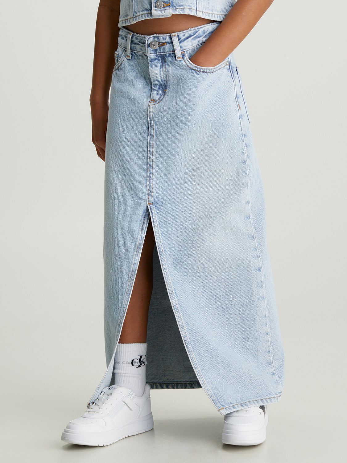 Calvin Klein Kids skirt Powder Blue Denim Mr Blue in Blue 6900330249-2.jpg | NICKIS.com