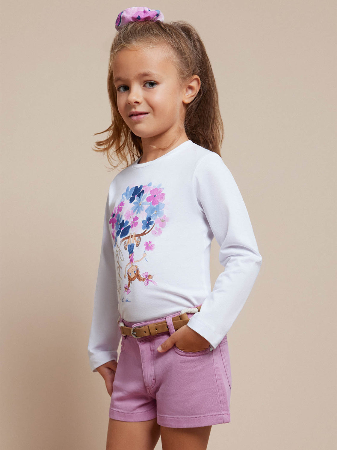 Mayoral Kids Shorts Lilac in Lilac 6900534441-2.jpg | NICKIS.com