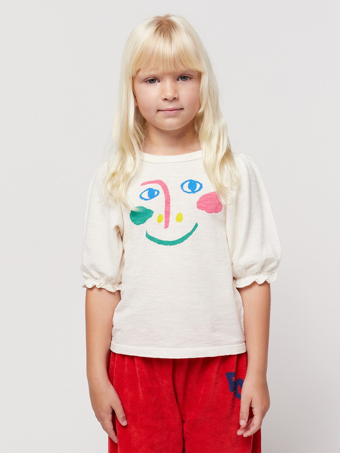 Bobo Choses Kids t-shirt Smiling Mask  in  6900610326-2.jpg | NICKIS.com