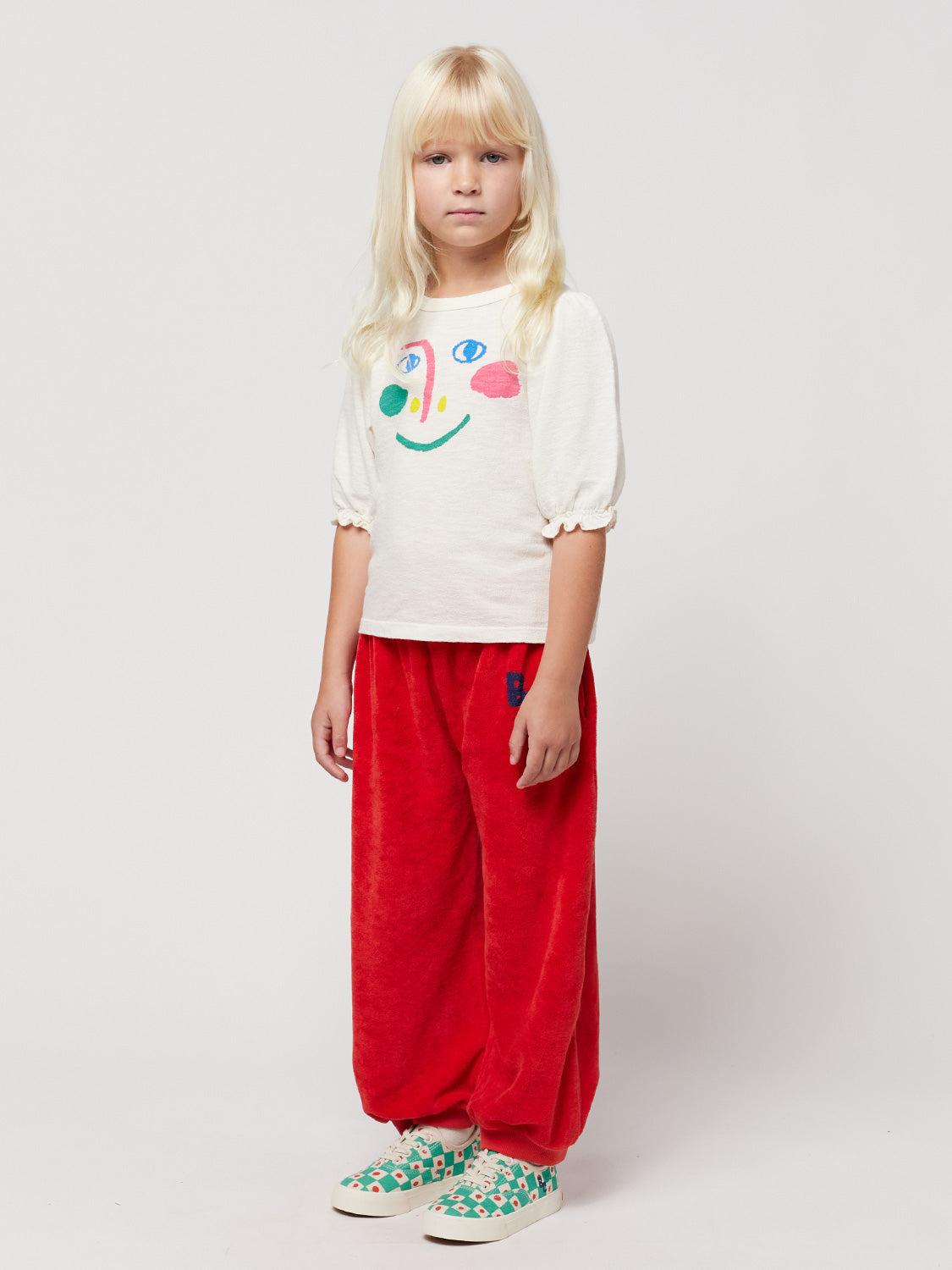 Bobo Choses Kids t-shirt Smiling Mask  in  6900610326-8.jpg | NICKIS.com