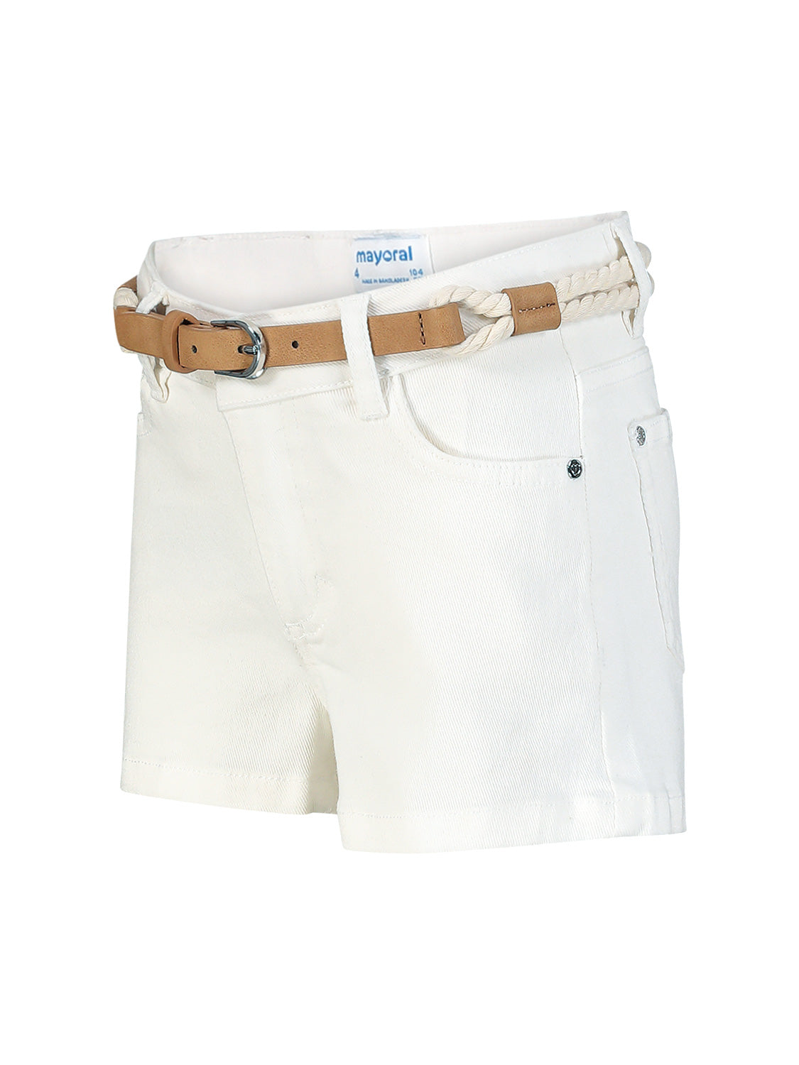 Mayoral Kids Shorts White in White 6900634441-4.jpg | NICKIS.com