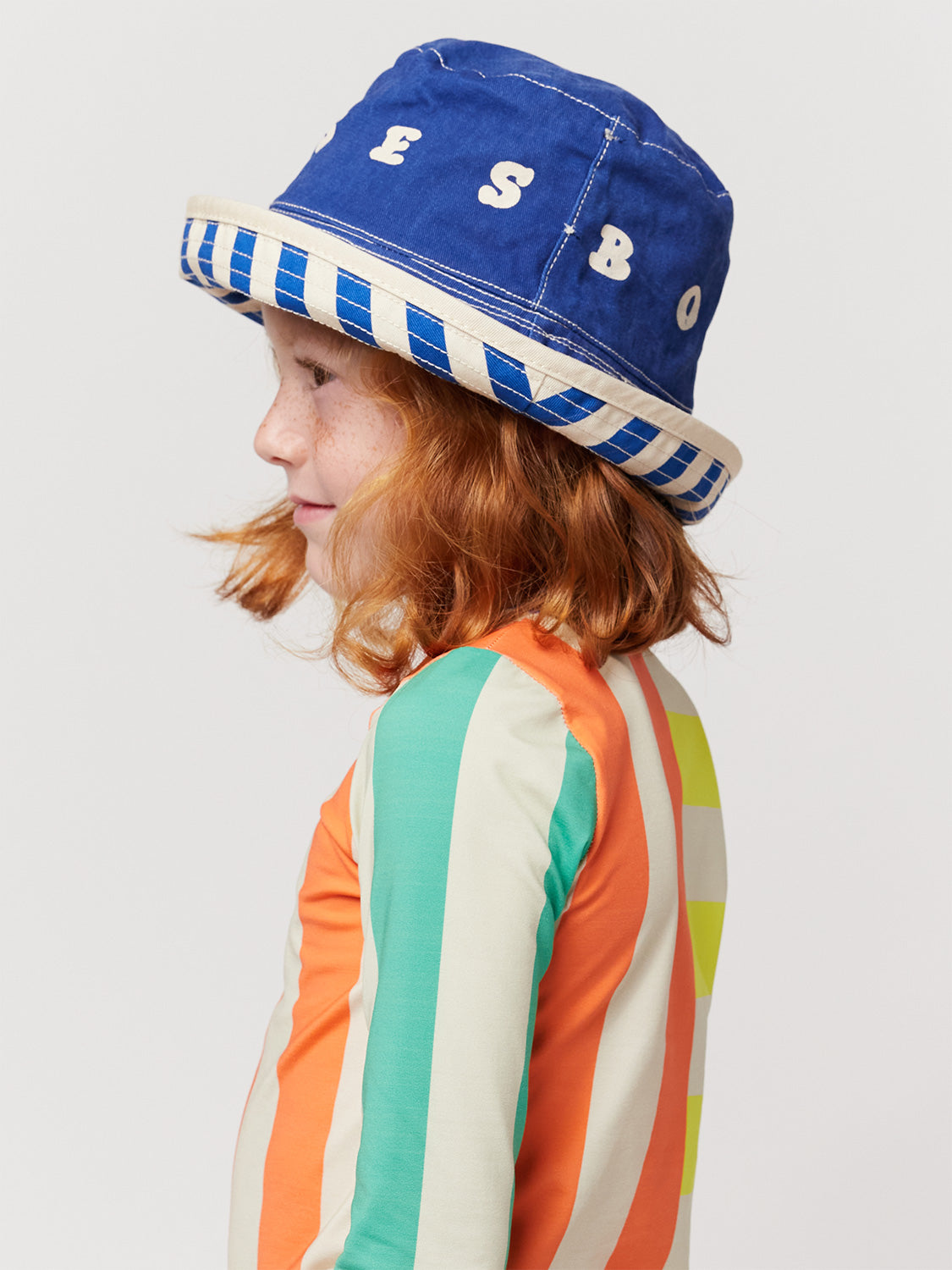 Bobo Choses Kids hat Multicolor Stripes Blue in Blue 6900659801-11.jpg | NICKIS.com