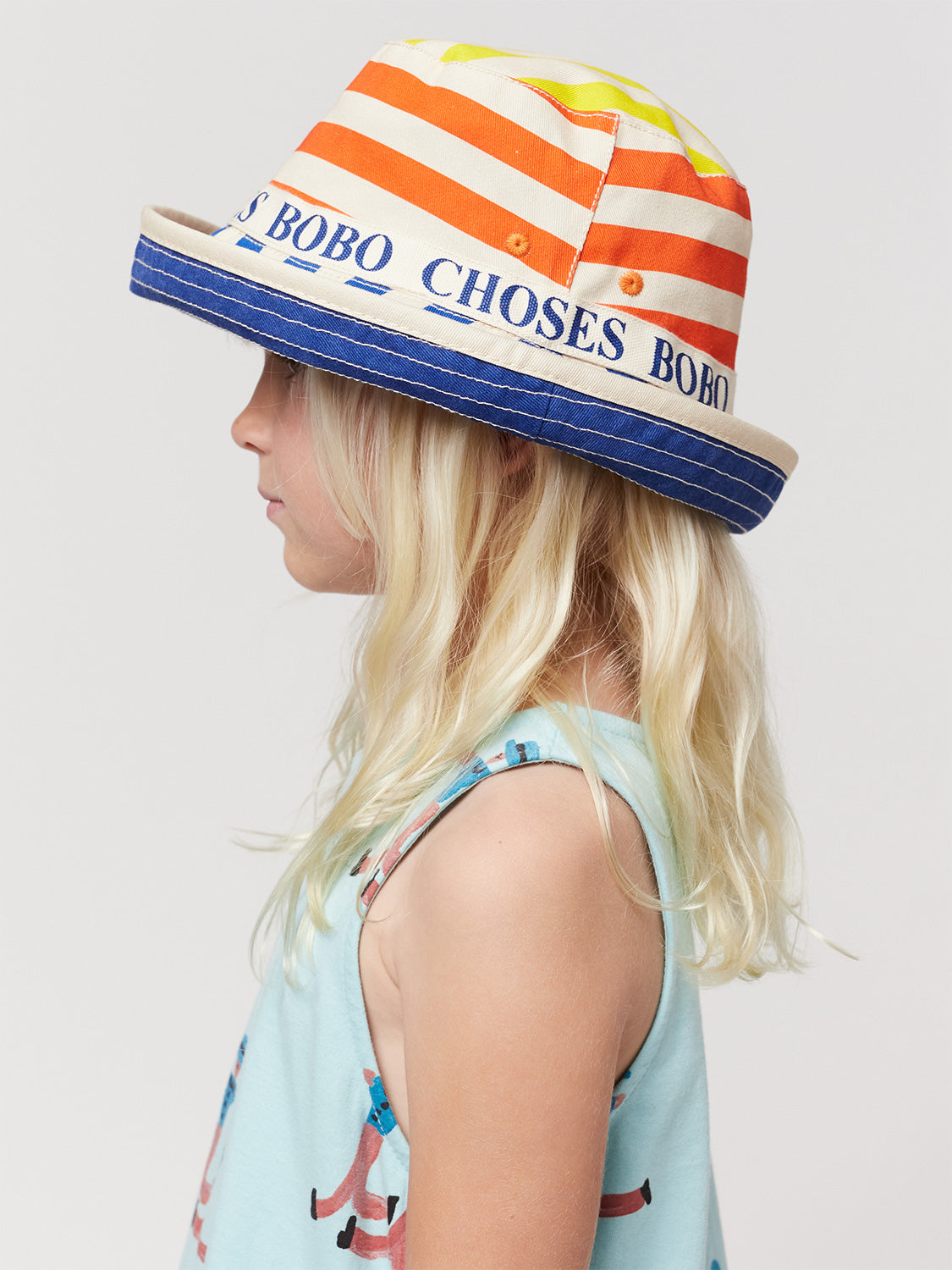 Bobo Choses Kids hat Multicolor Stripes Blue in Blue 6900659801-9.jpg | NICKIS.com