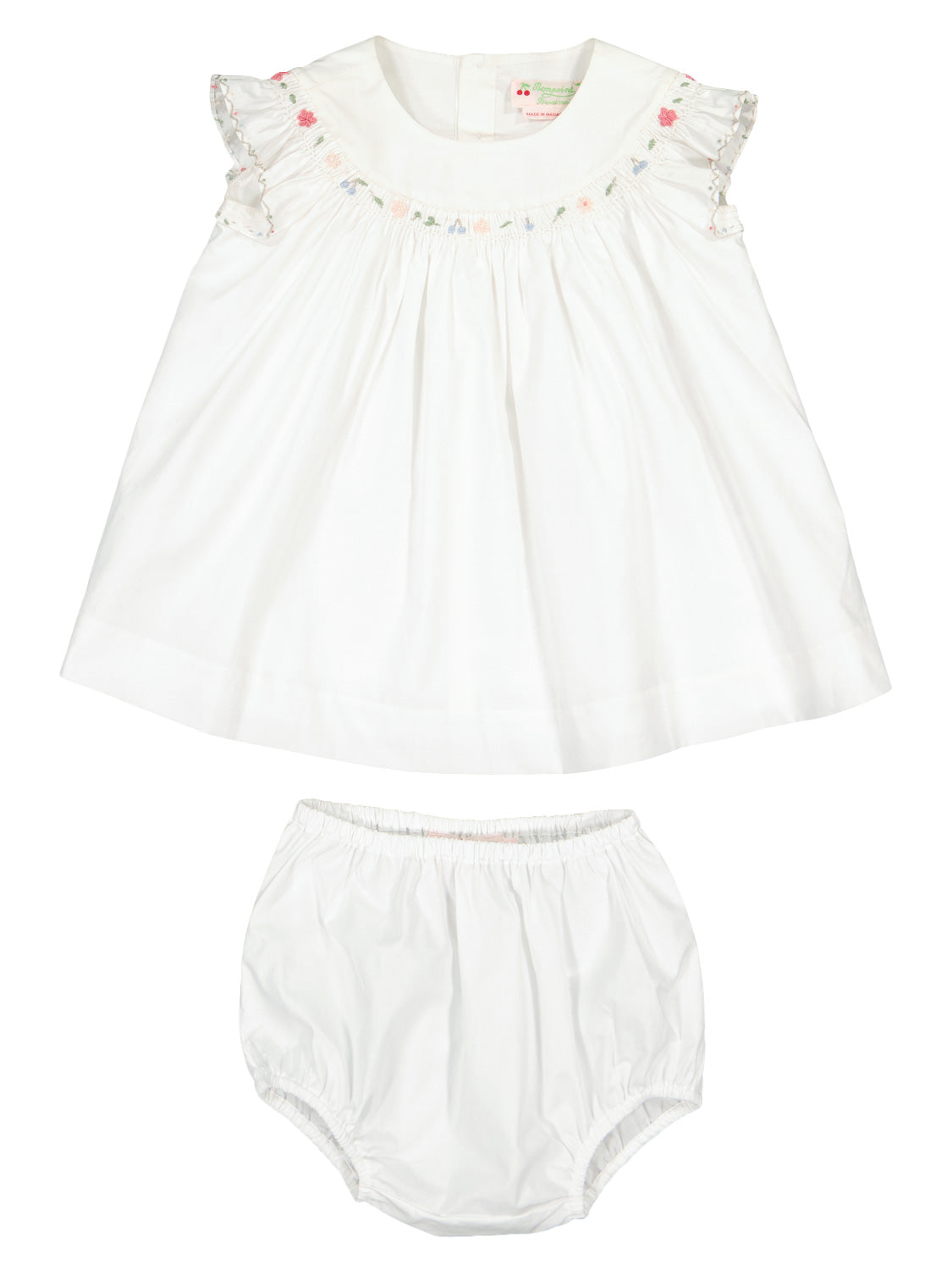 Bonpoint Kids dress Amantine White in White 6900736052-1.jpg | NICKIS.com