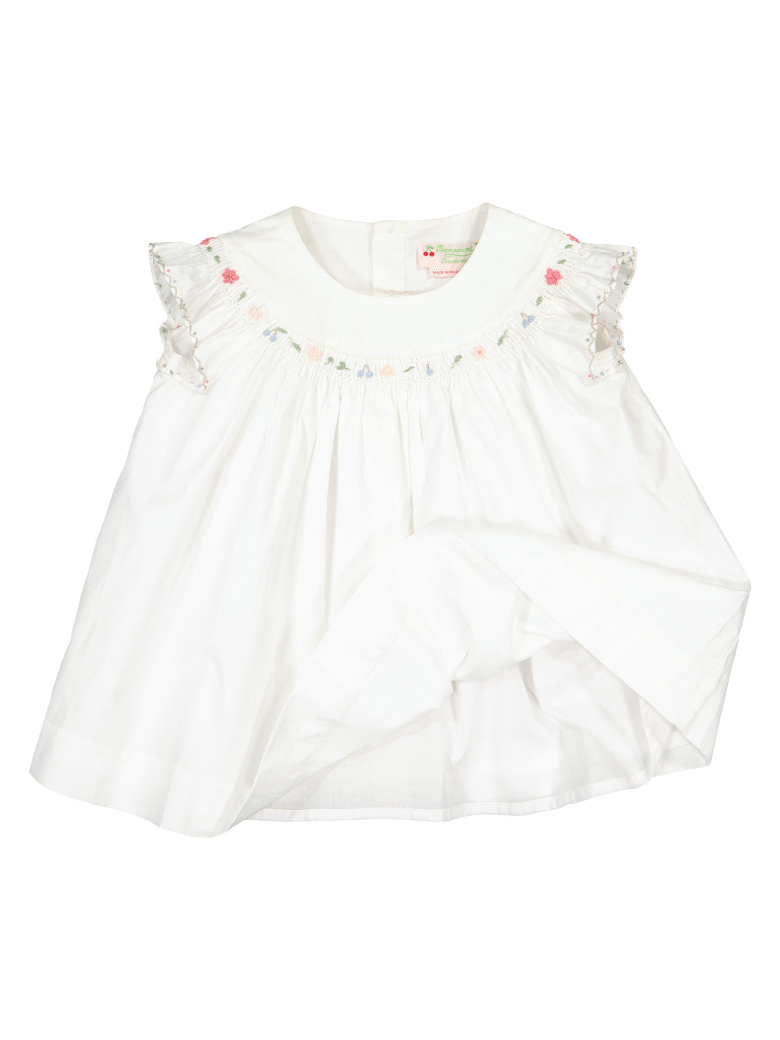 Bonpoint Kids dress Amantine White in White 6900736052-5.jpg | NICKIS.com