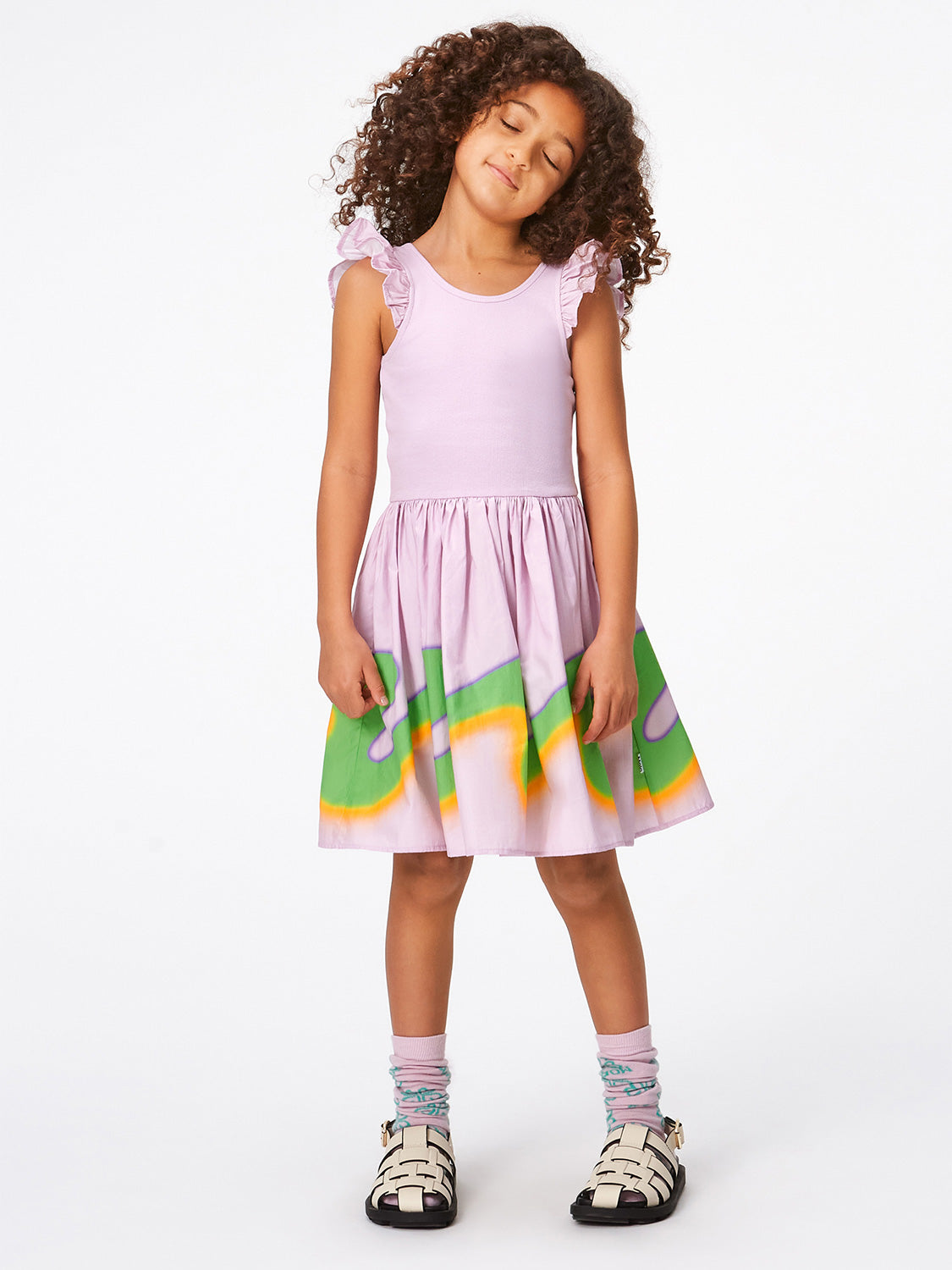 Molo Kids dress Cloudia Lilac in Lilac 6900780527-2.jpg | NICKIS.com