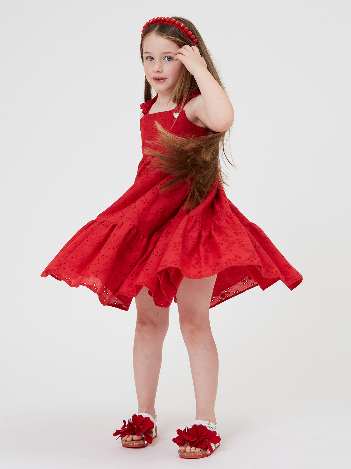 Monnalisa Kids dress Red in Red 6900837328-3.jpg | NICKIS.com