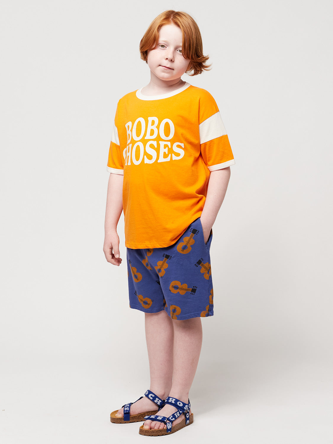 Bobo Choses Kids Sweatshorts Acoustic Guitar Blue in Blue 6900863066-3.jpg | NICKIS.com