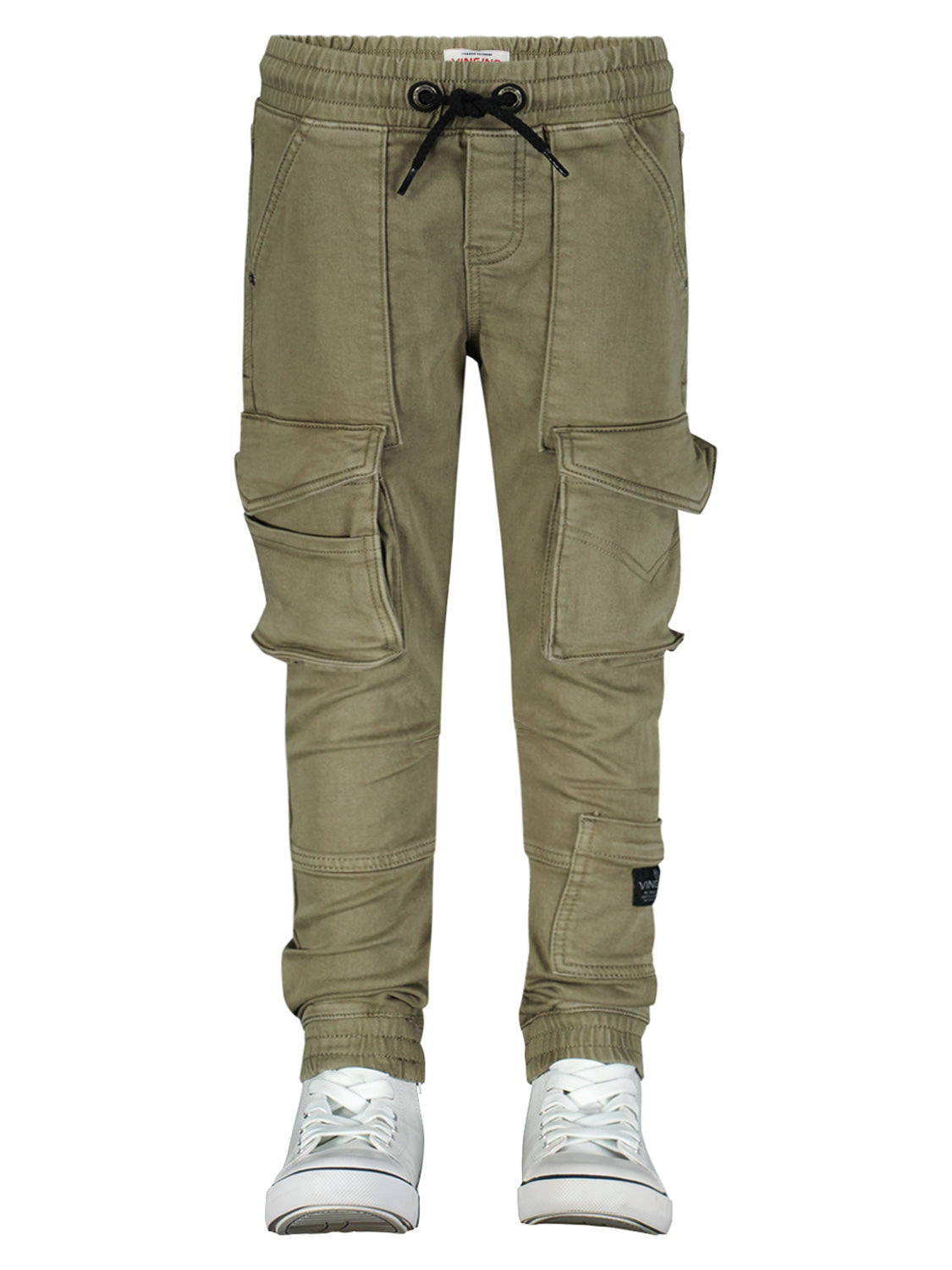 Vingino Kids Cargo Trousers Cosimo Khaki in Khaki 6901002534-4.jpg | NICKIS.com