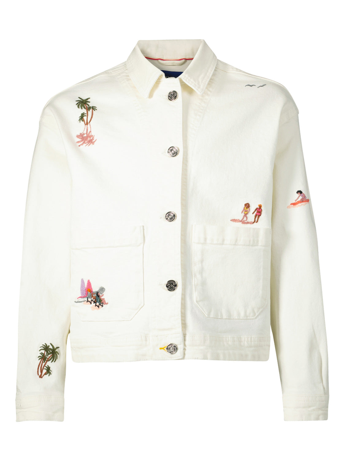 Scotch & Soda Kids jacket Beach Scene White in White 6901018417-1.jpg | NICKIS.com