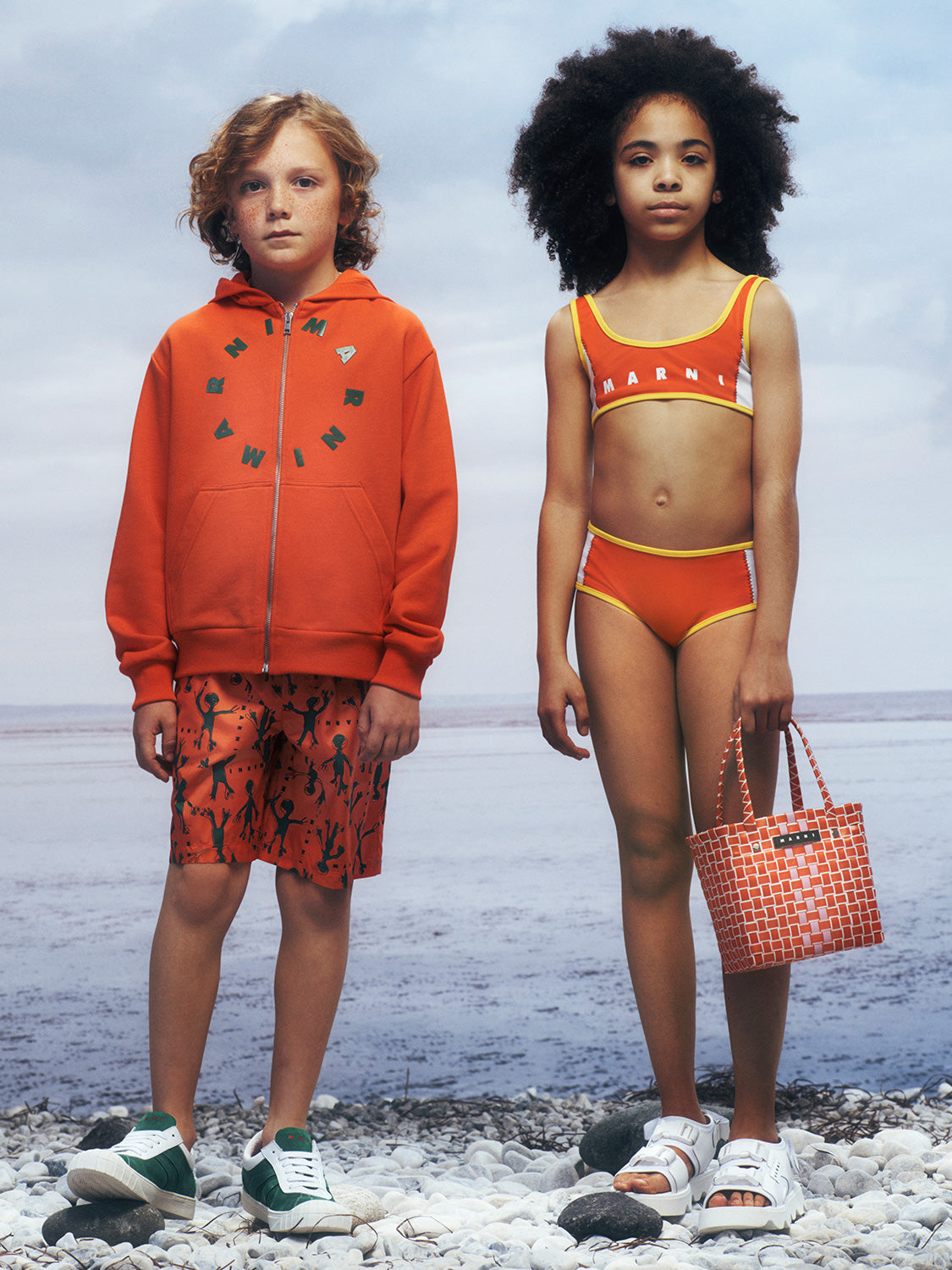 Marni Kids Sweat Jacket Orange in Orange 6901066684-2.jpg | NICKIS.com