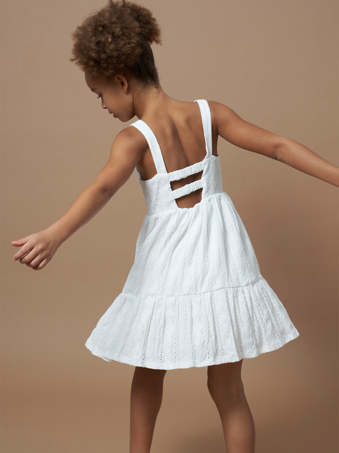 Mayoral Kids dress White in White 6901124096-3.jpg | NICKIS.com