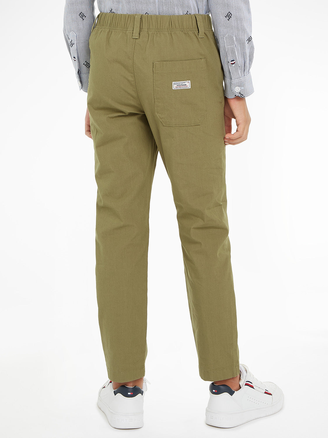 Tommy Hilfiger Kids pants Regular Pull On Olive Green in Olive Green 6901135895-3.jpg | NICKIS.com