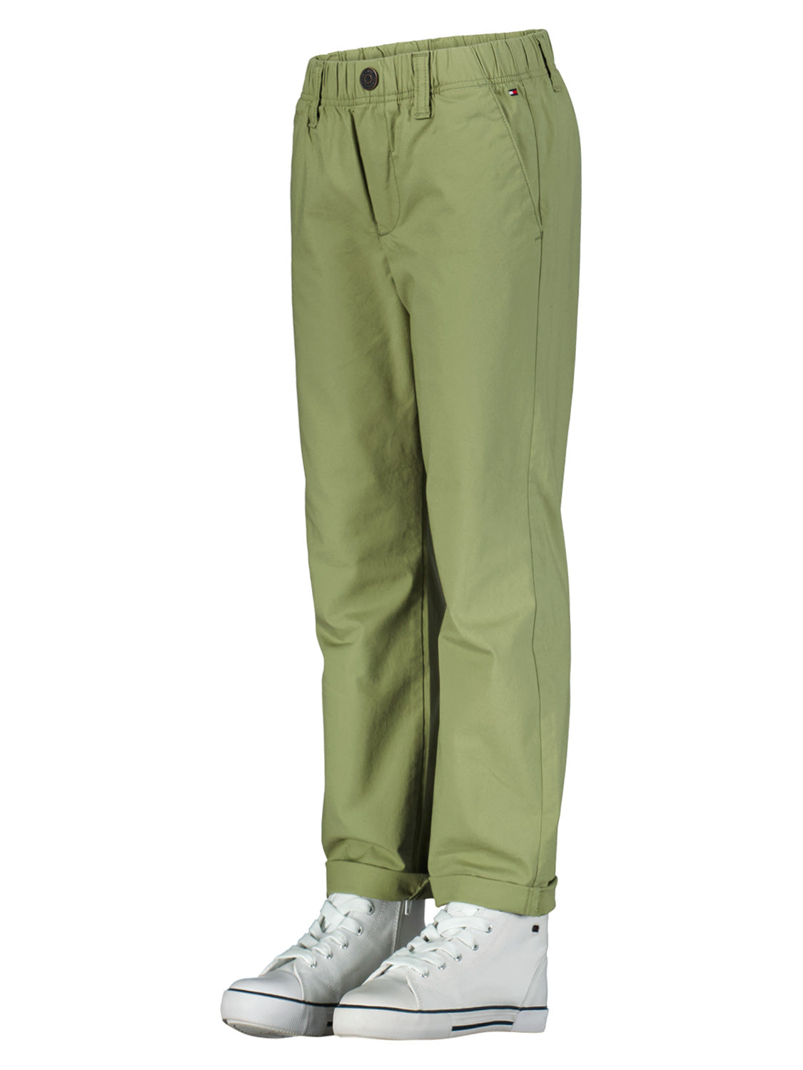 Tommy Hilfiger Kids pants Regular Pull On Olive Green in Olive Green 6901135895-5.jpg | NICKIS.com