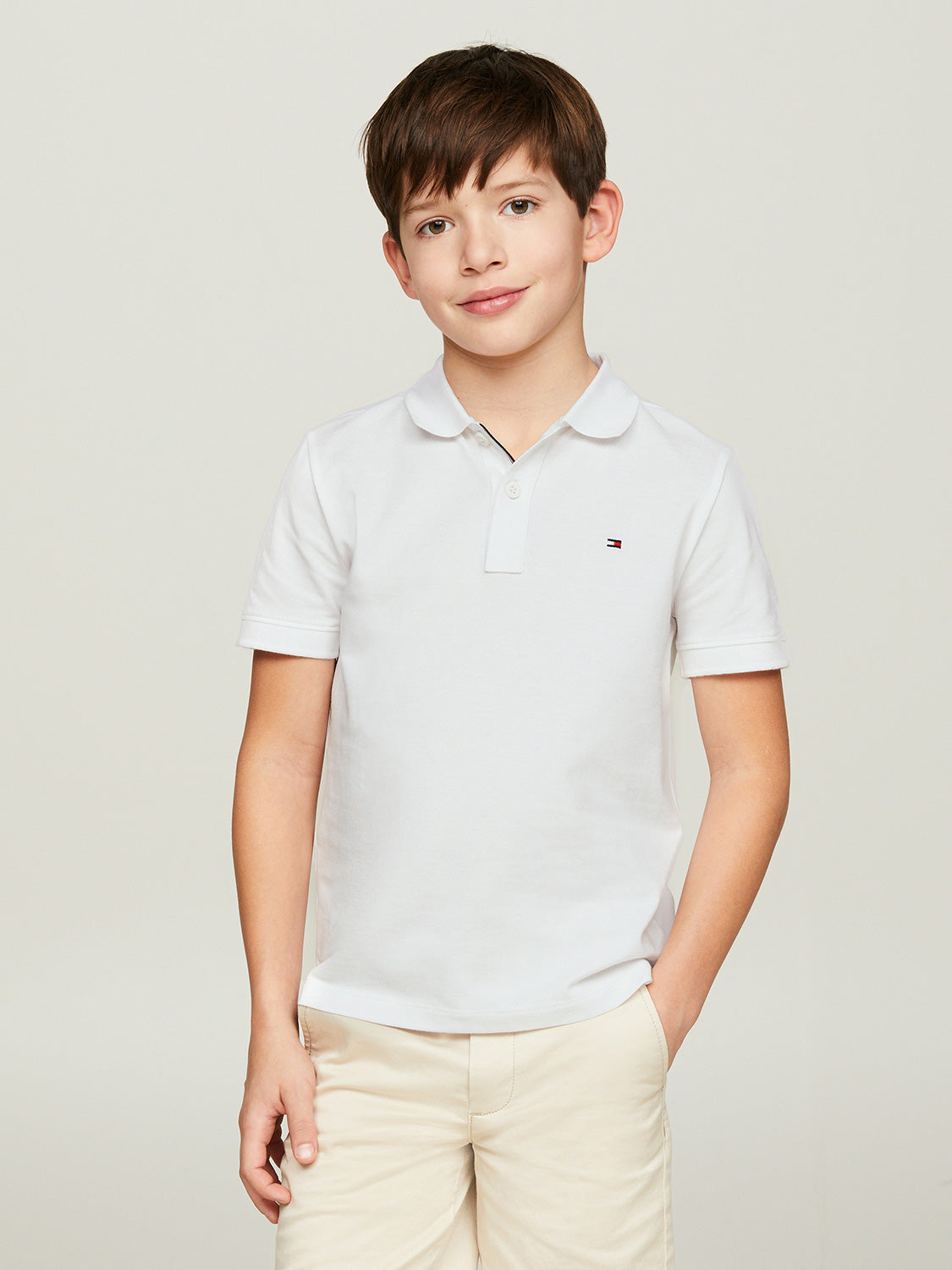 Tommy Hilfiger Kids Polo Shirt White in White 6901163879-2.jpg | NICKIS.com