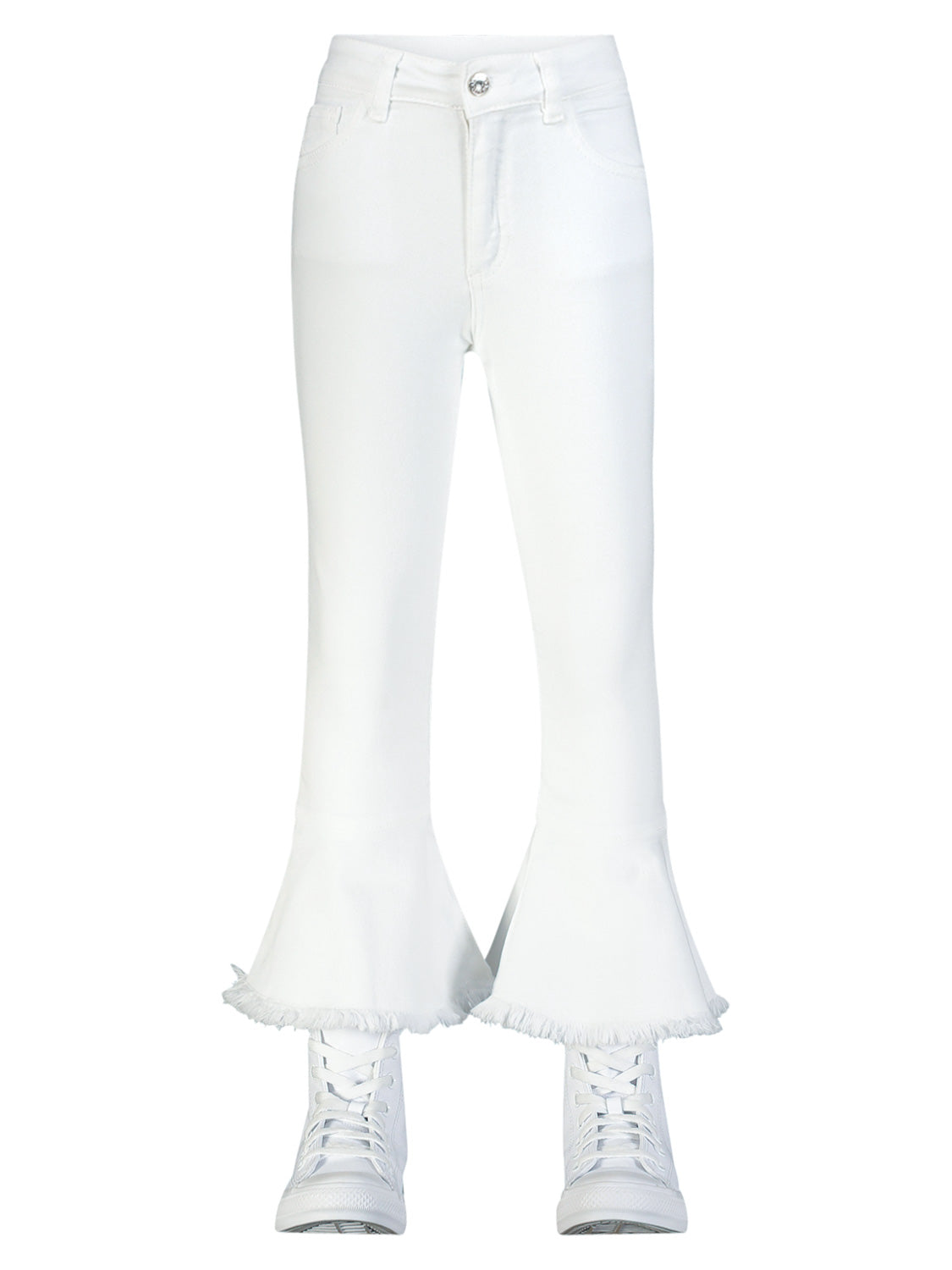 TWINSET Kids jeans White in White 6901251443-6.jpg | NICKIS.com