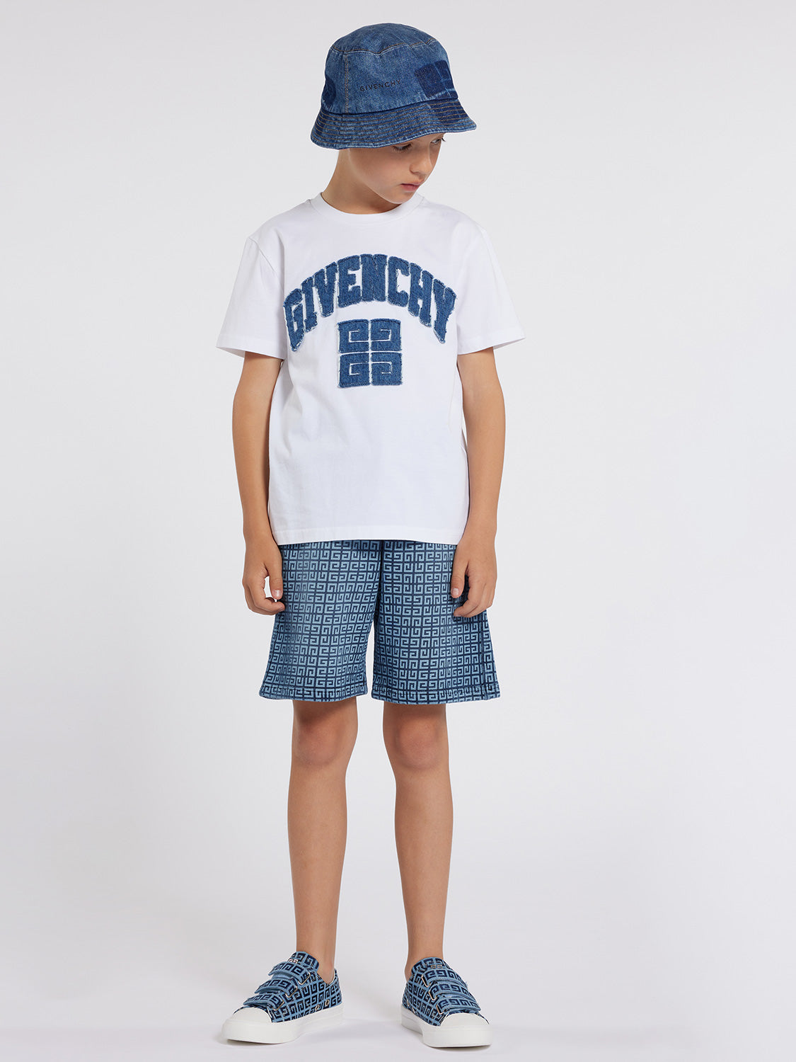 Givenchy Kids Sweatshorts Blue in Blue 6901420140-2.jpg | NICKIS.com