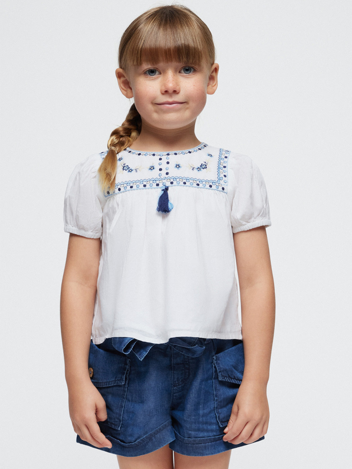 Mayoral Kids blouse White in White 6901704423-2.jpg | NICKIS.com