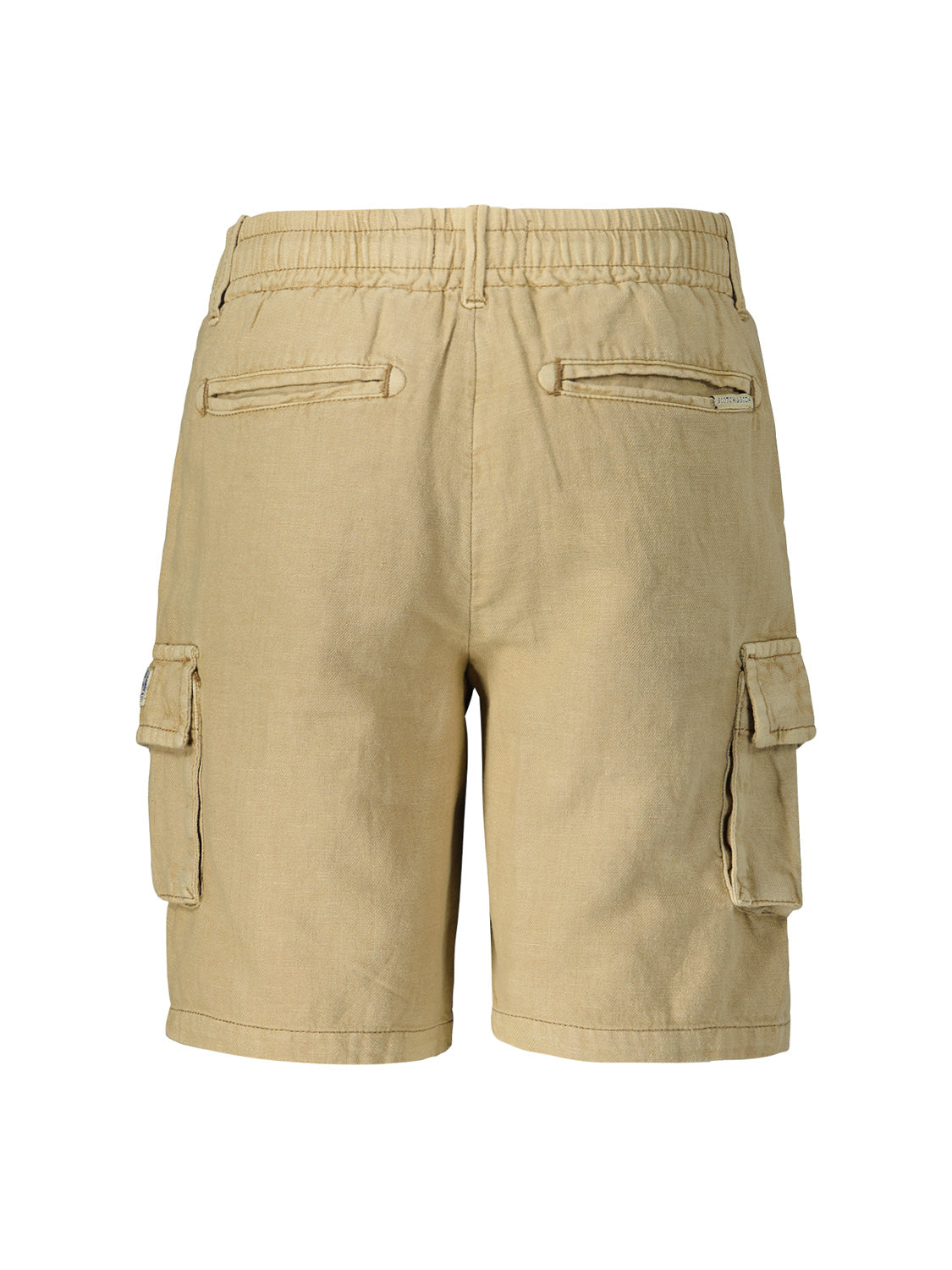 Scotch & Soda Kids Shorts Longer-length - Garment-dyed cotton linen cargo Beige in Beige 6901729802-5.jpg | NICKIS.com