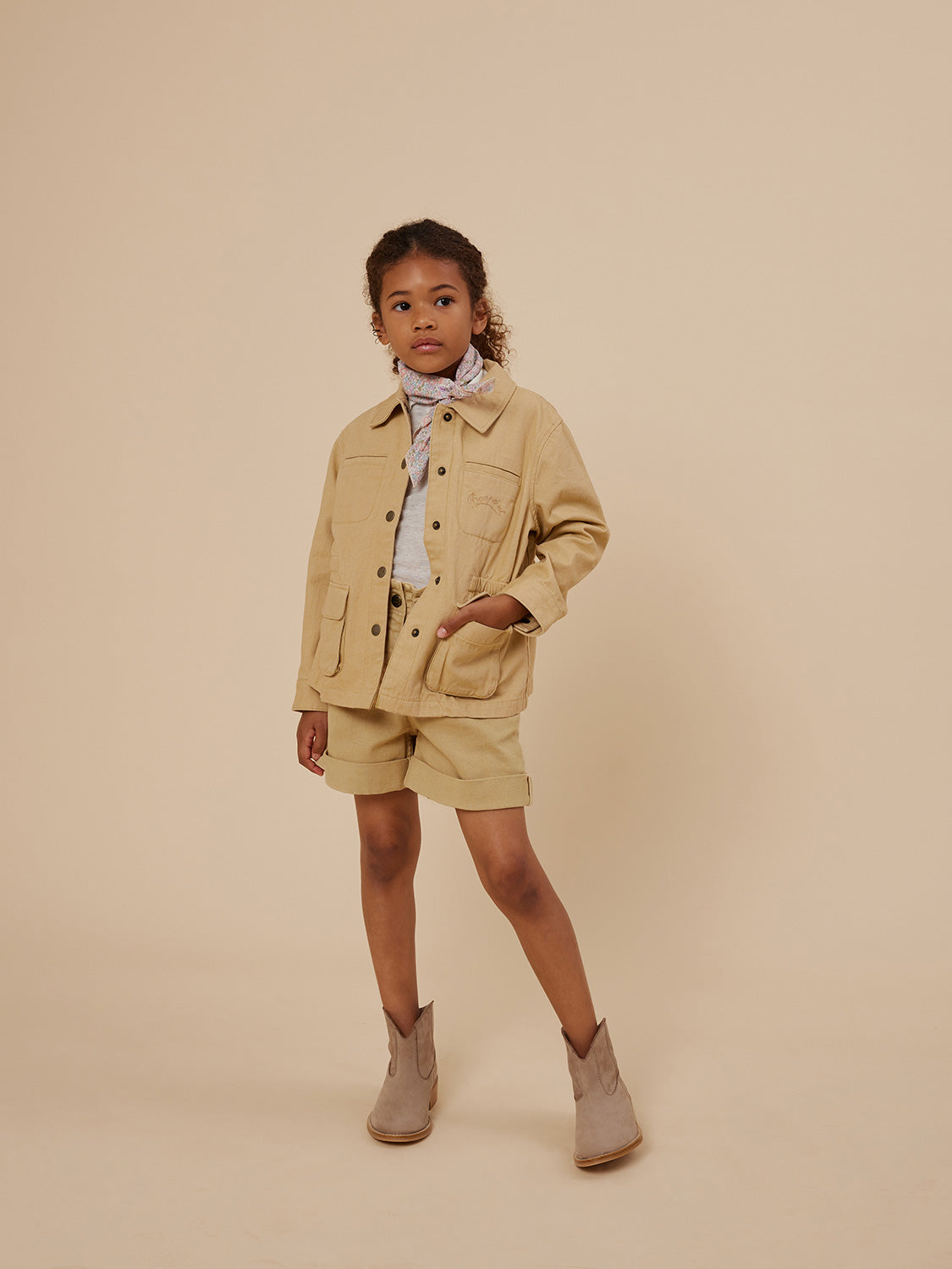 Bonpoint Kids jacket Florine Camel in Camel 6901875197-2.jpg | NICKIS.com