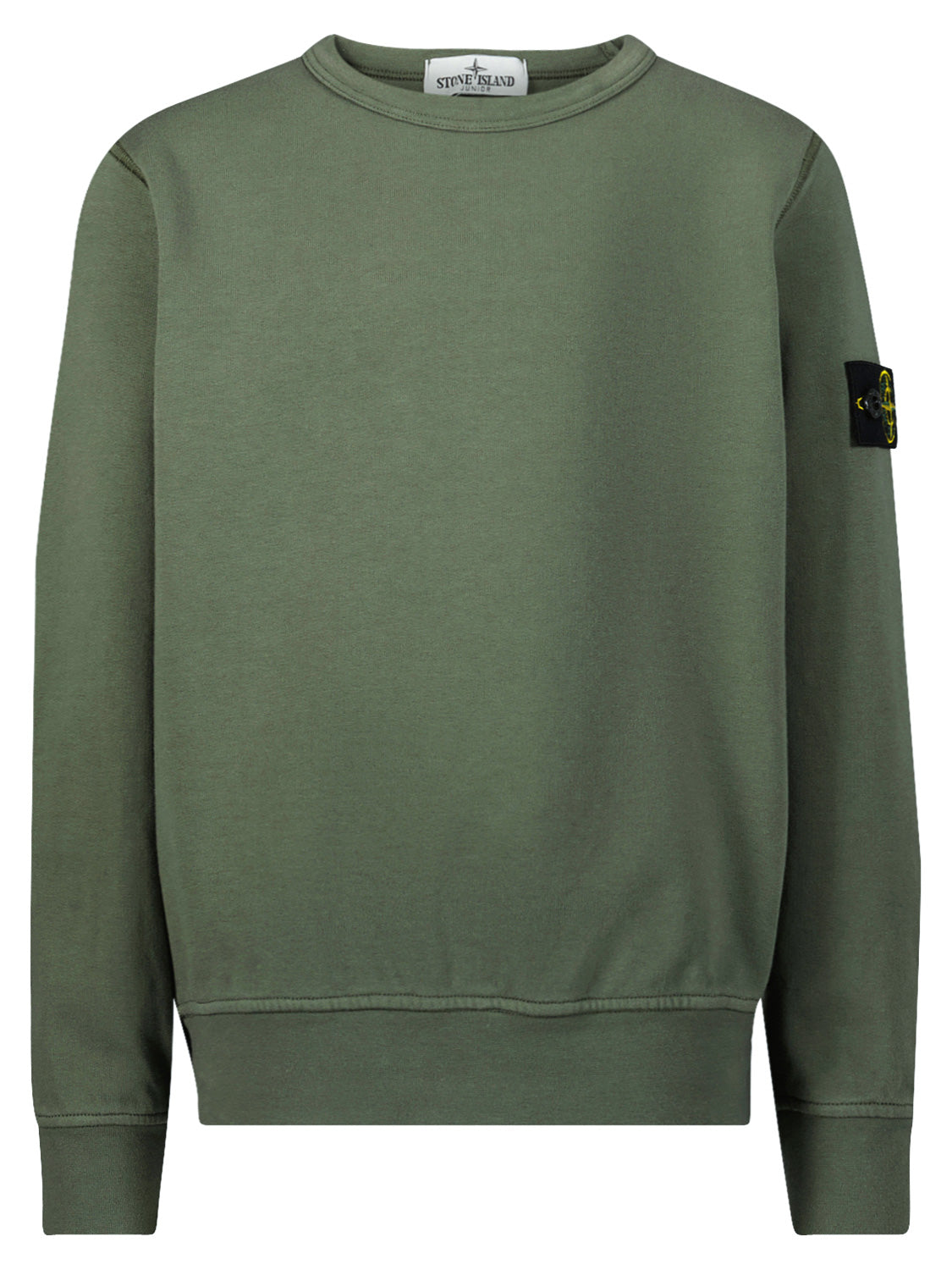 STONE ISLAND JUNIOR Kids Sweatshirt Olive Green in Olive Green 6902178394-1.jpg | NICKIS.com