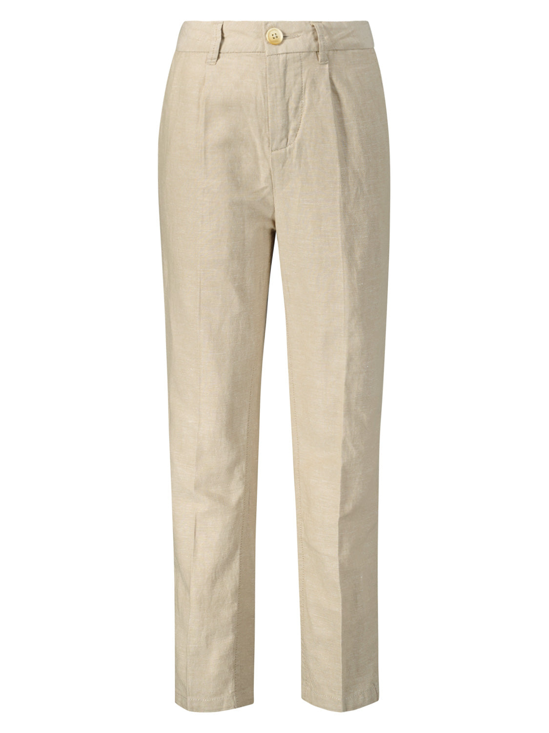 Scotch & Soda Kids Chinos Loose-tapered-fit - cotton linen twill jogger Beige in Beige 6902223639-1.jpg | NICKIS.com