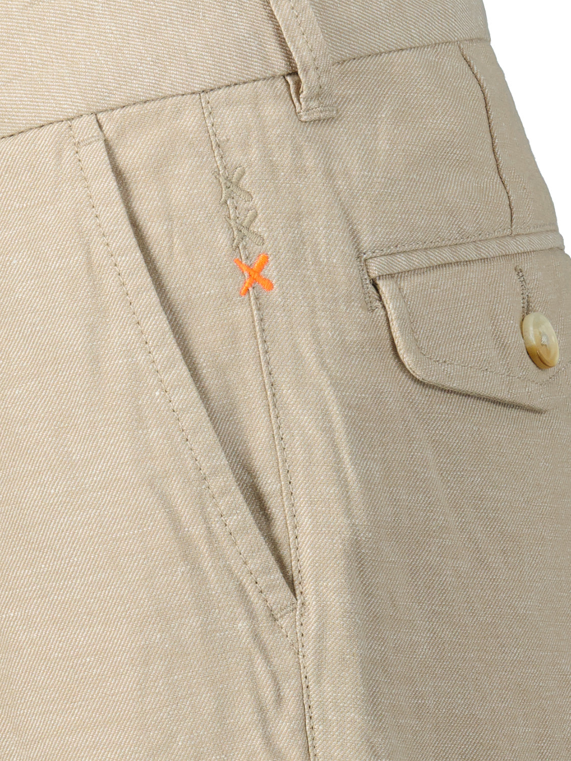 Scotch & Soda Kids Chinos Loose-tapered-fit - cotton linen twill jogger Beige in Beige 6902223639-6.jpg | NICKIS.com