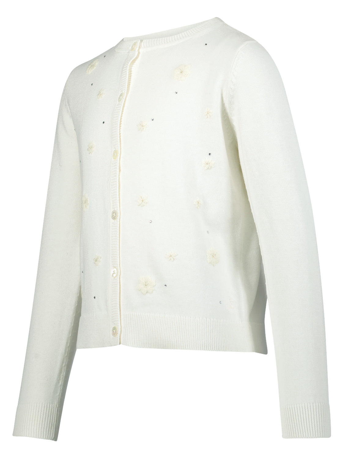 Bonpoint Kids cardigan Francille White in White 6902297399-4.jpg | NICKIS.com