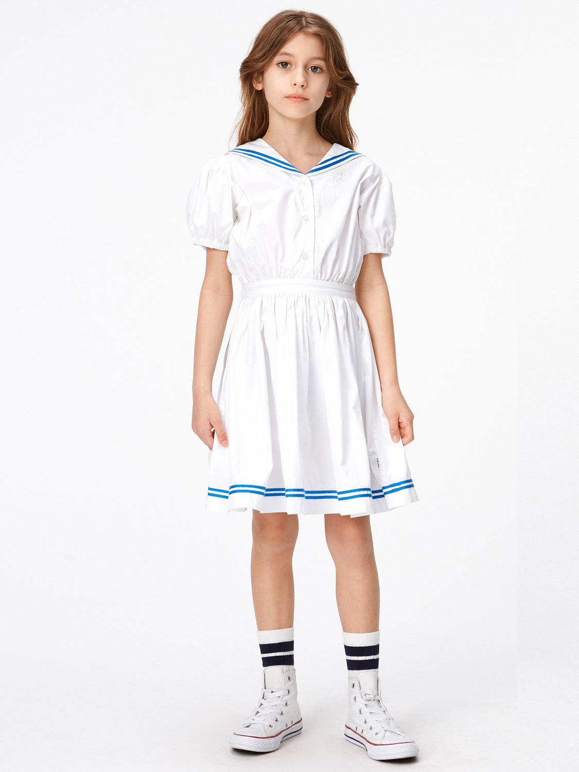 Molo Kids dress Conch White in White 6902361455-2.jpg | NICKIS.com