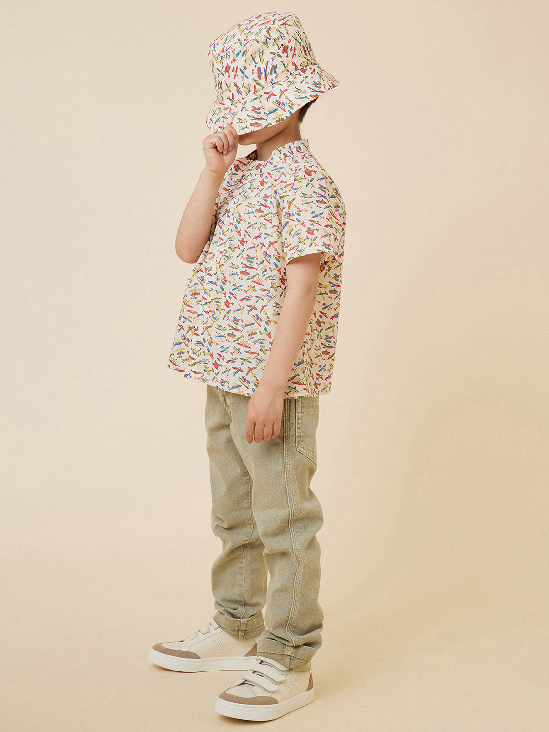 Bonpoint Kids shirt Connor Beige in Beige 6902511652-3.jpg | NICKIS.com