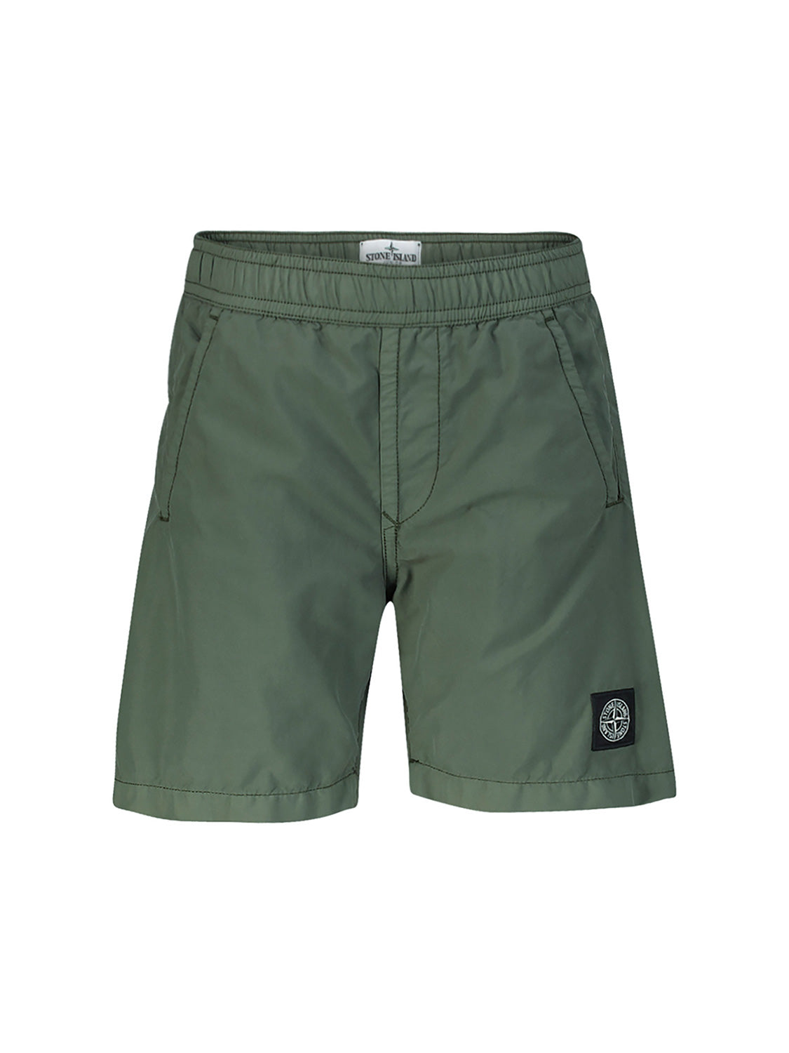 STONE ISLAND JUNIOR Kids swim shorts Olive Green in Olive Green 6902592371-1.jpg | NICKIS.com