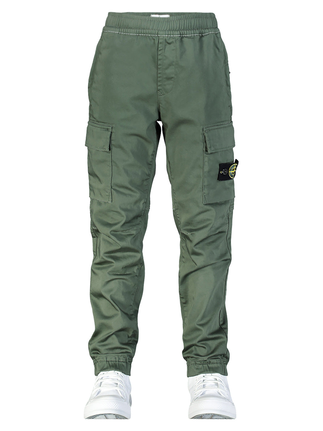 STONE ISLAND JUNIOR Kids Cargo Trousers Olive Green in Olive Green 6902594420-4.jpg | NICKIS.com