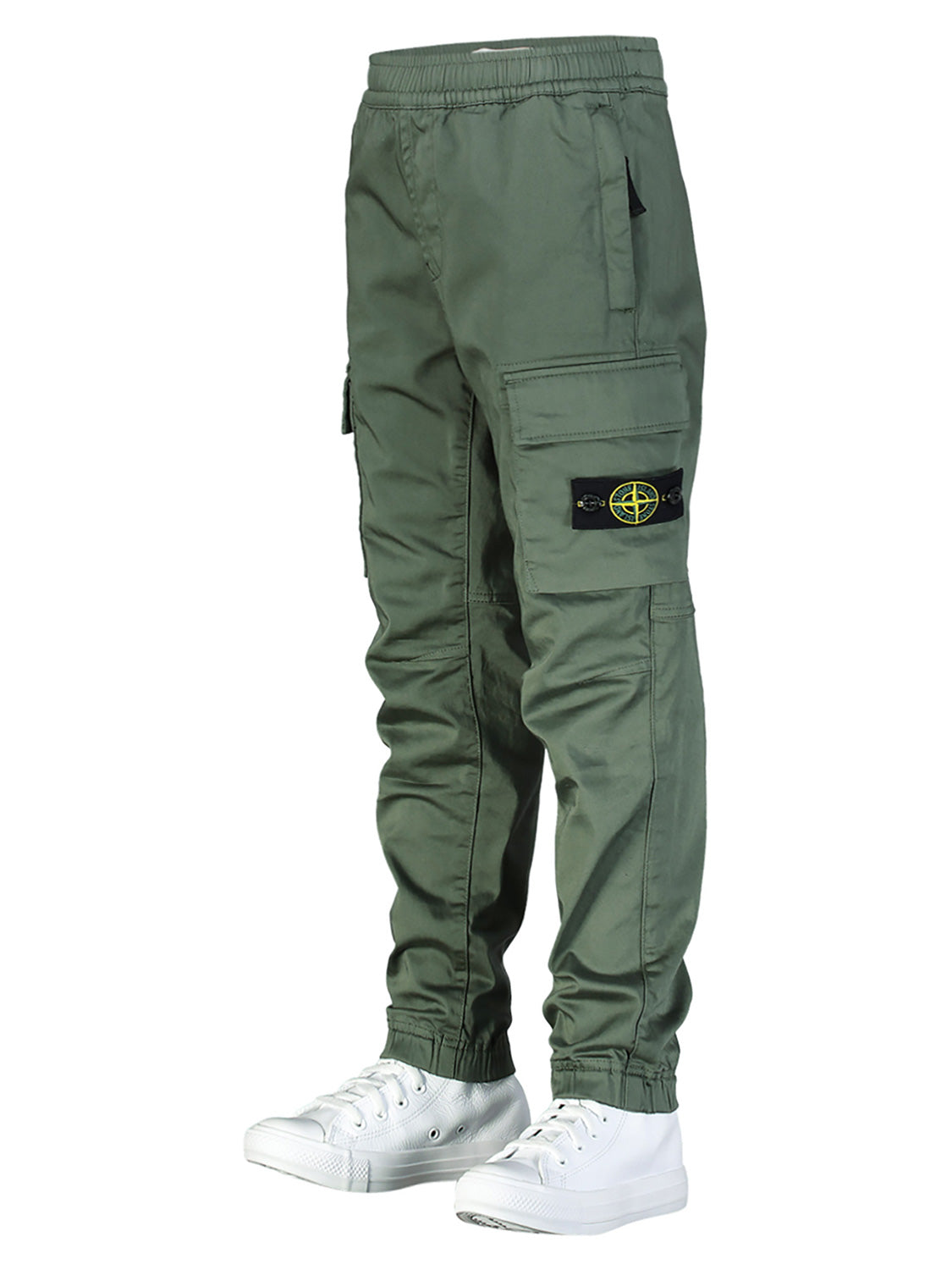 STONE ISLAND JUNIOR Kids Cargo Trousers Olive Green in Olive Green 6902594420-5.jpg | NICKIS.com