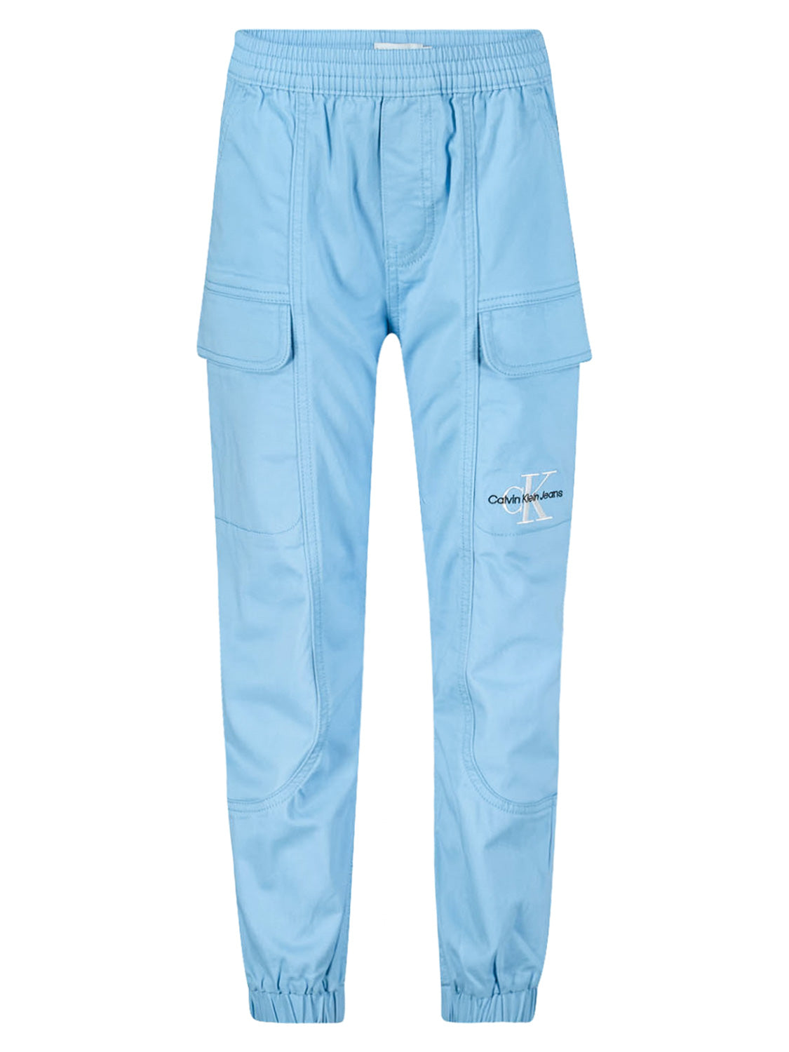 Calvin Klein Kids Cargo Trousers Sateen Cargo Pants Blue in Blue 6902606058-1.jpg | NICKIS.com