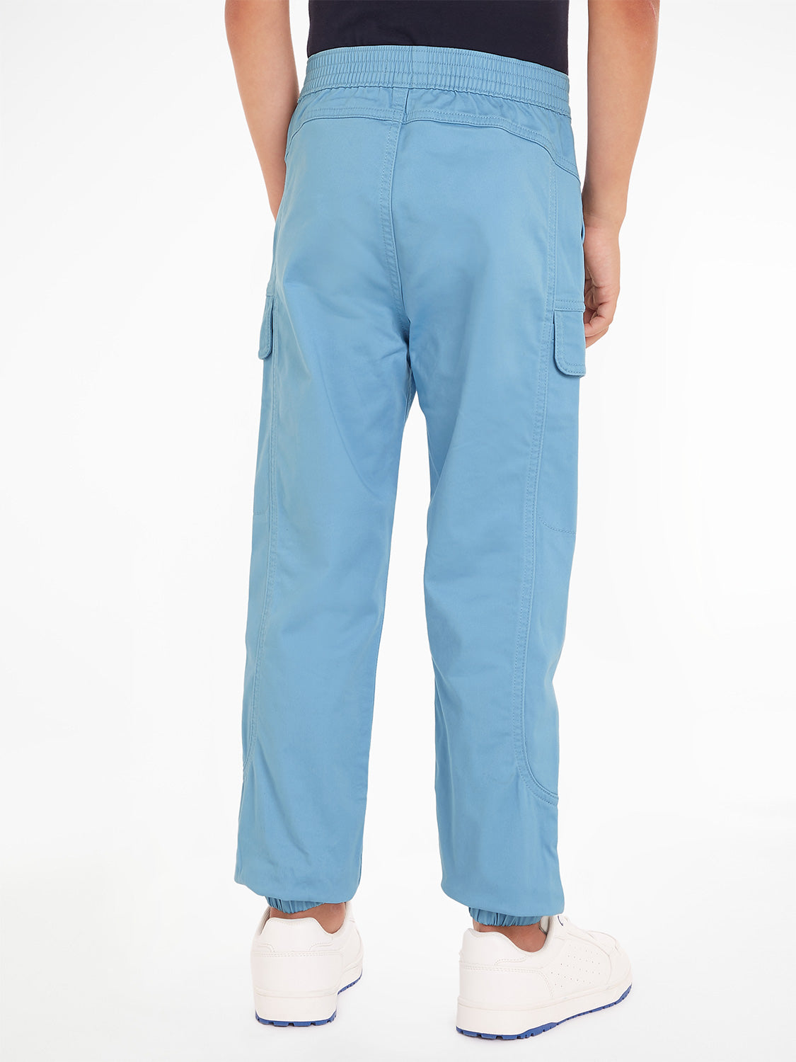 Calvin Klein Kids Cargo Trousers Sateen Cargo Pants Blue in Blue 6902606058-3.jpg | NICKIS.com